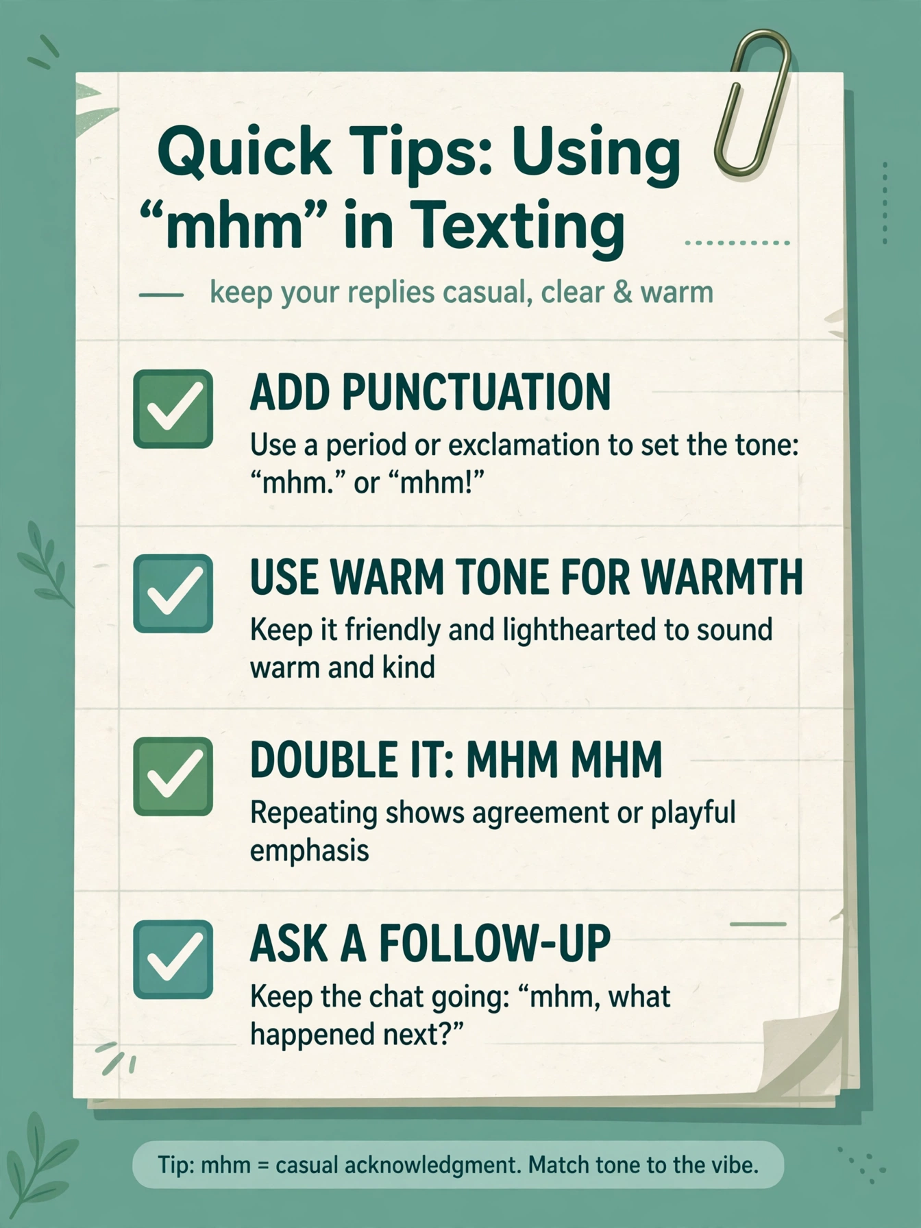 quick tips for using mhm in texting
