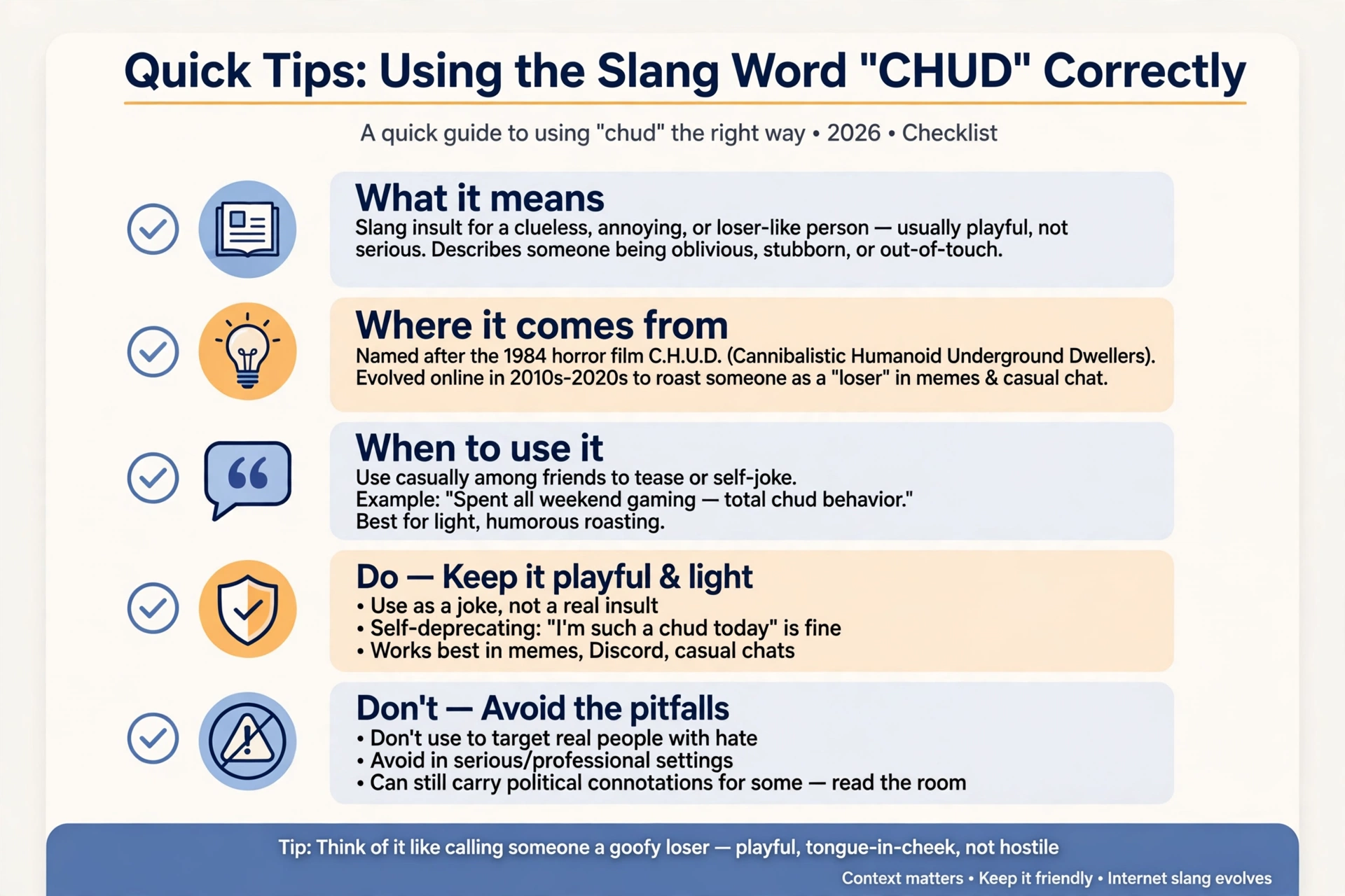 quick tips for using chud meaning slang correctly
