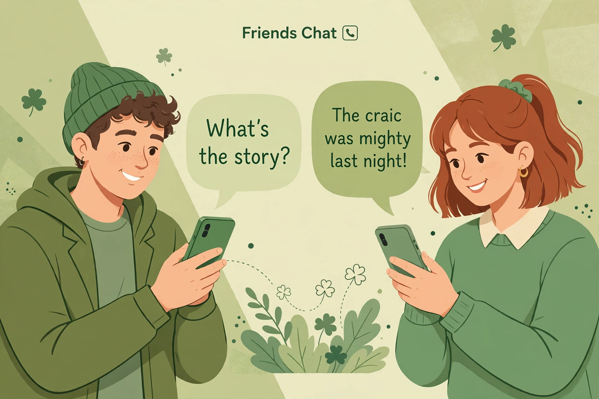 example chat using irish slang