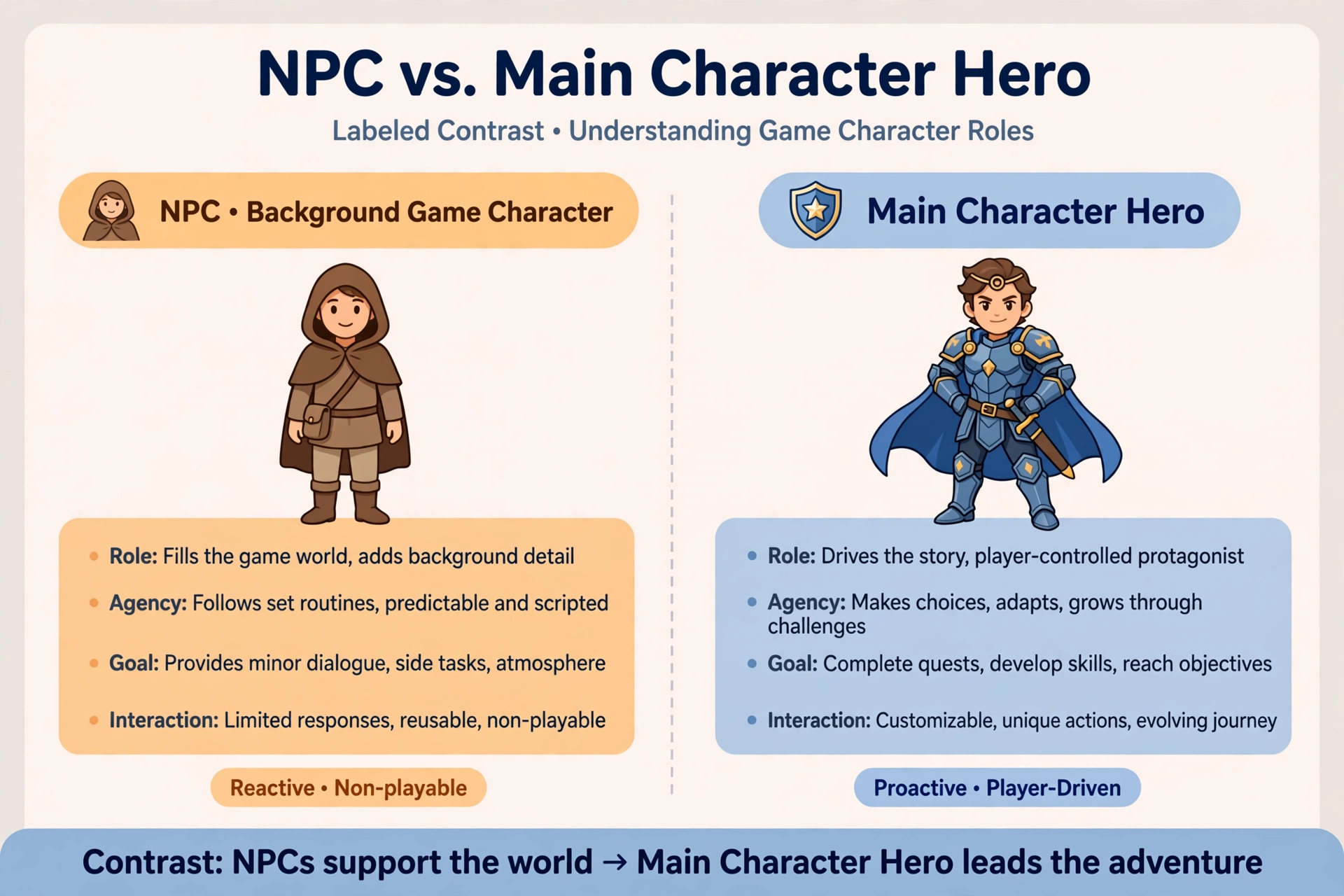 npc meaning slang vs similar terms comparison chart
