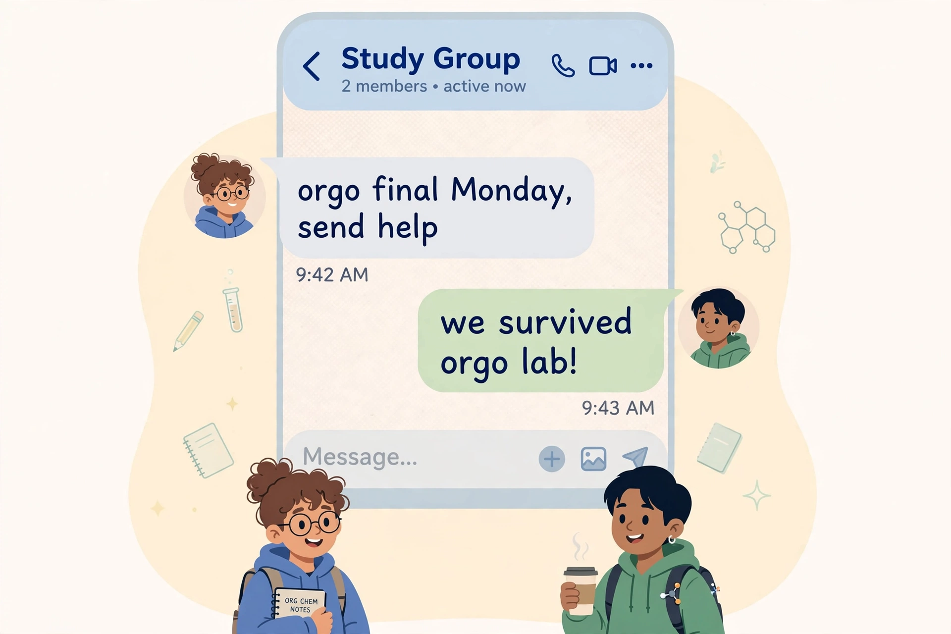 example chat using orgo slang