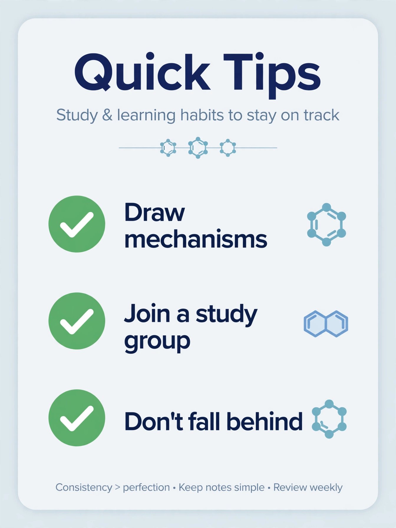 quick tips for orgo slang