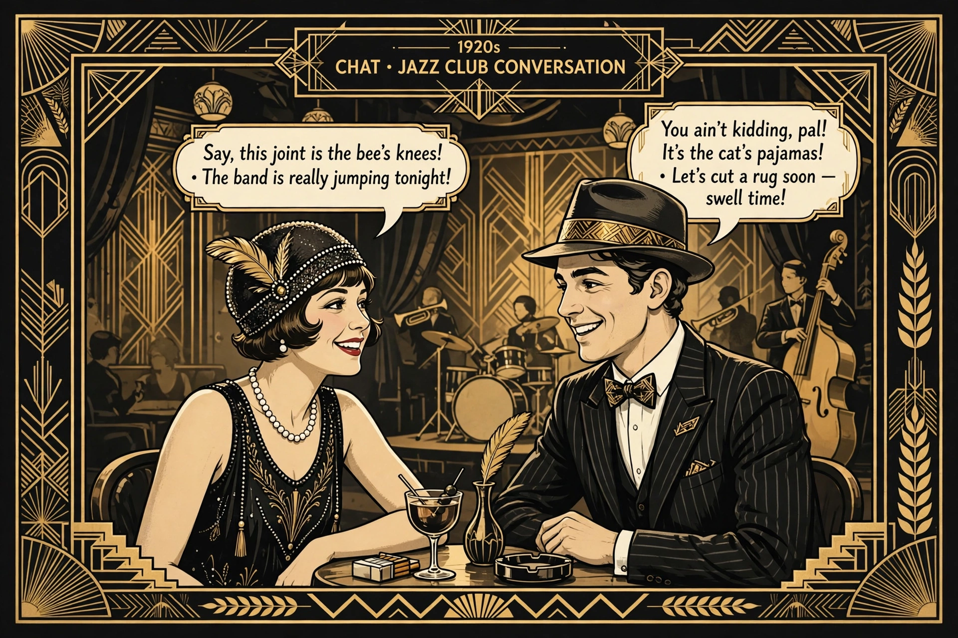 example chat using 1920s slang