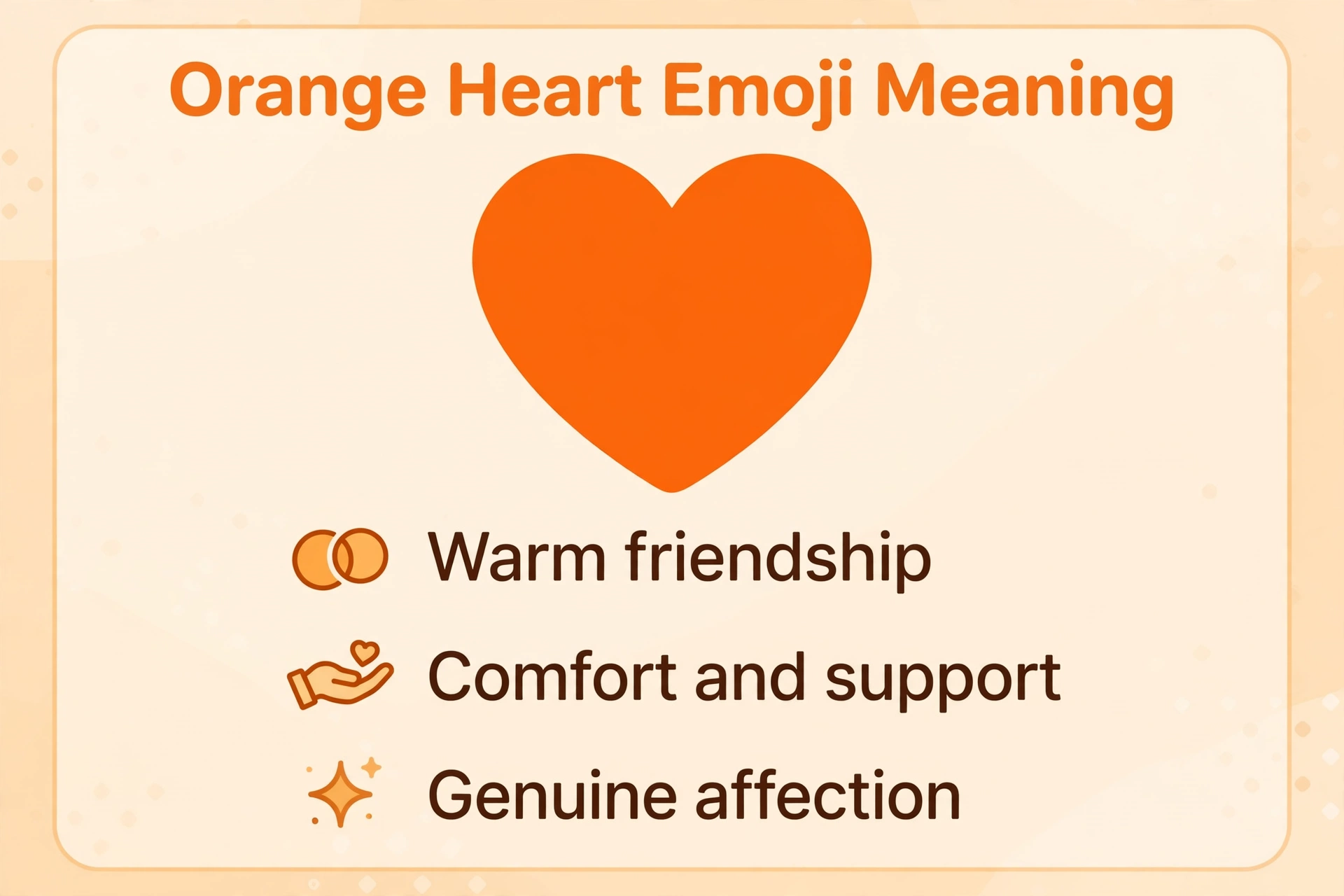 orange heart emoji meaning infographic