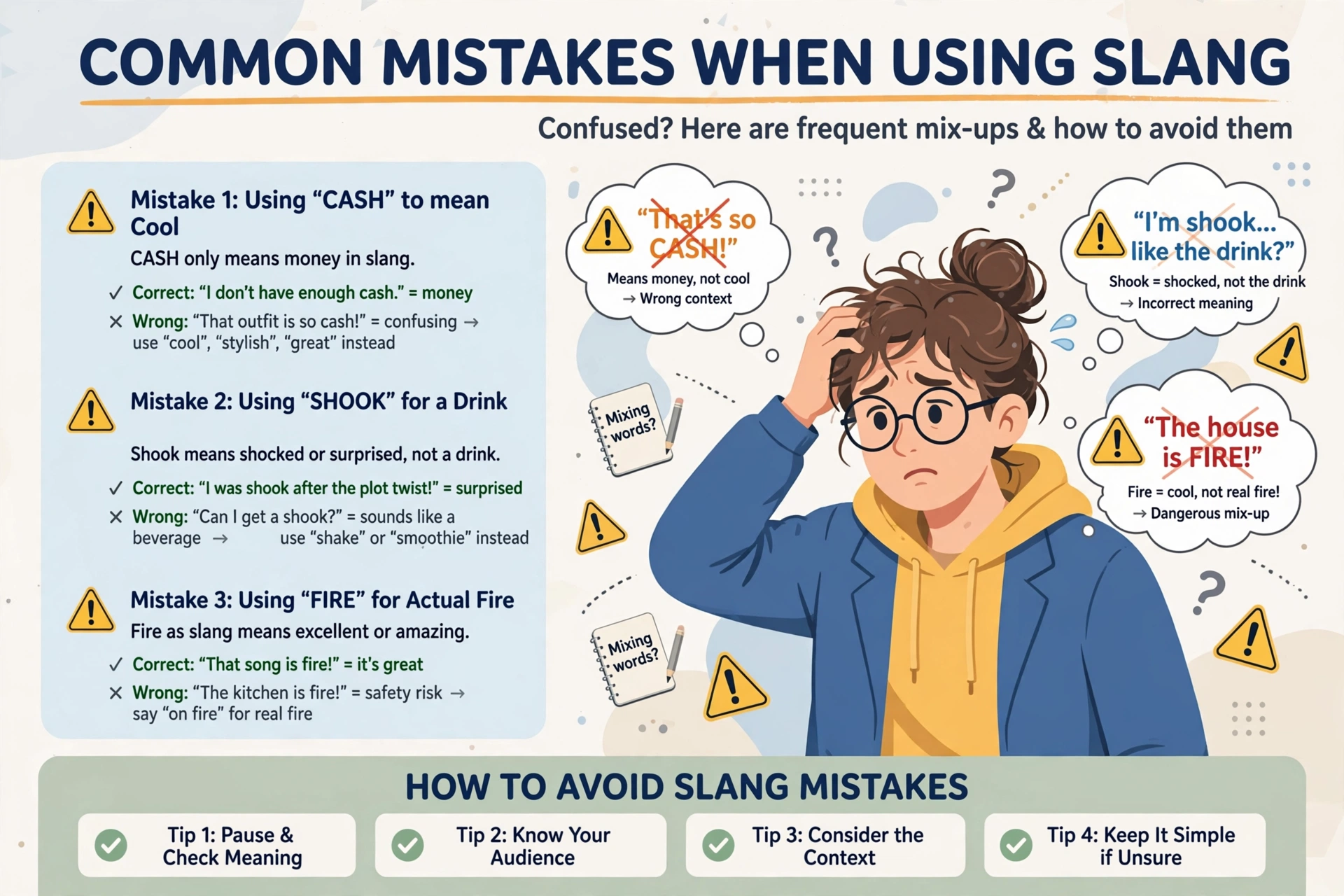 common mistakes using dover slang