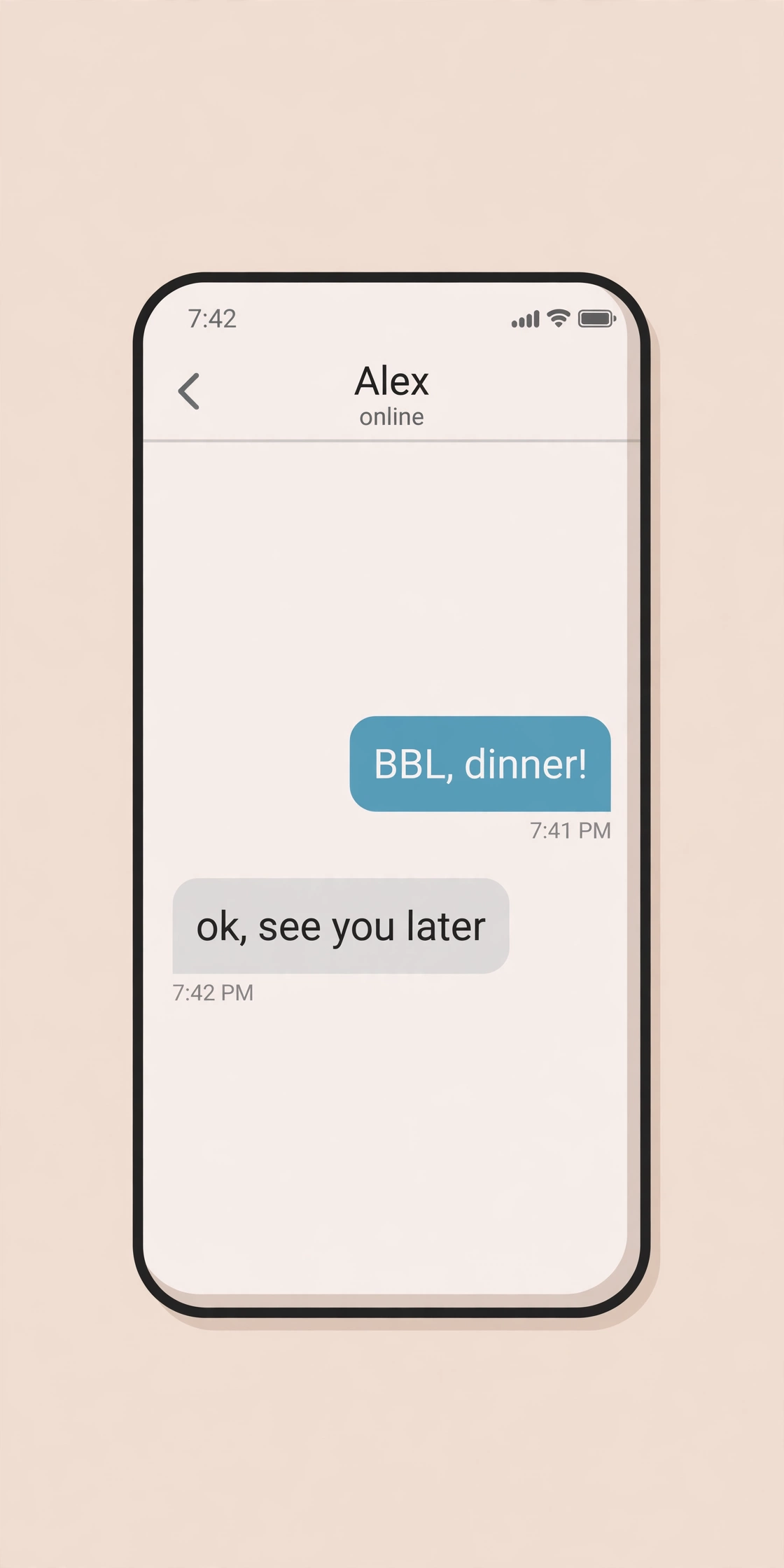 example chat using bbl meaning slang