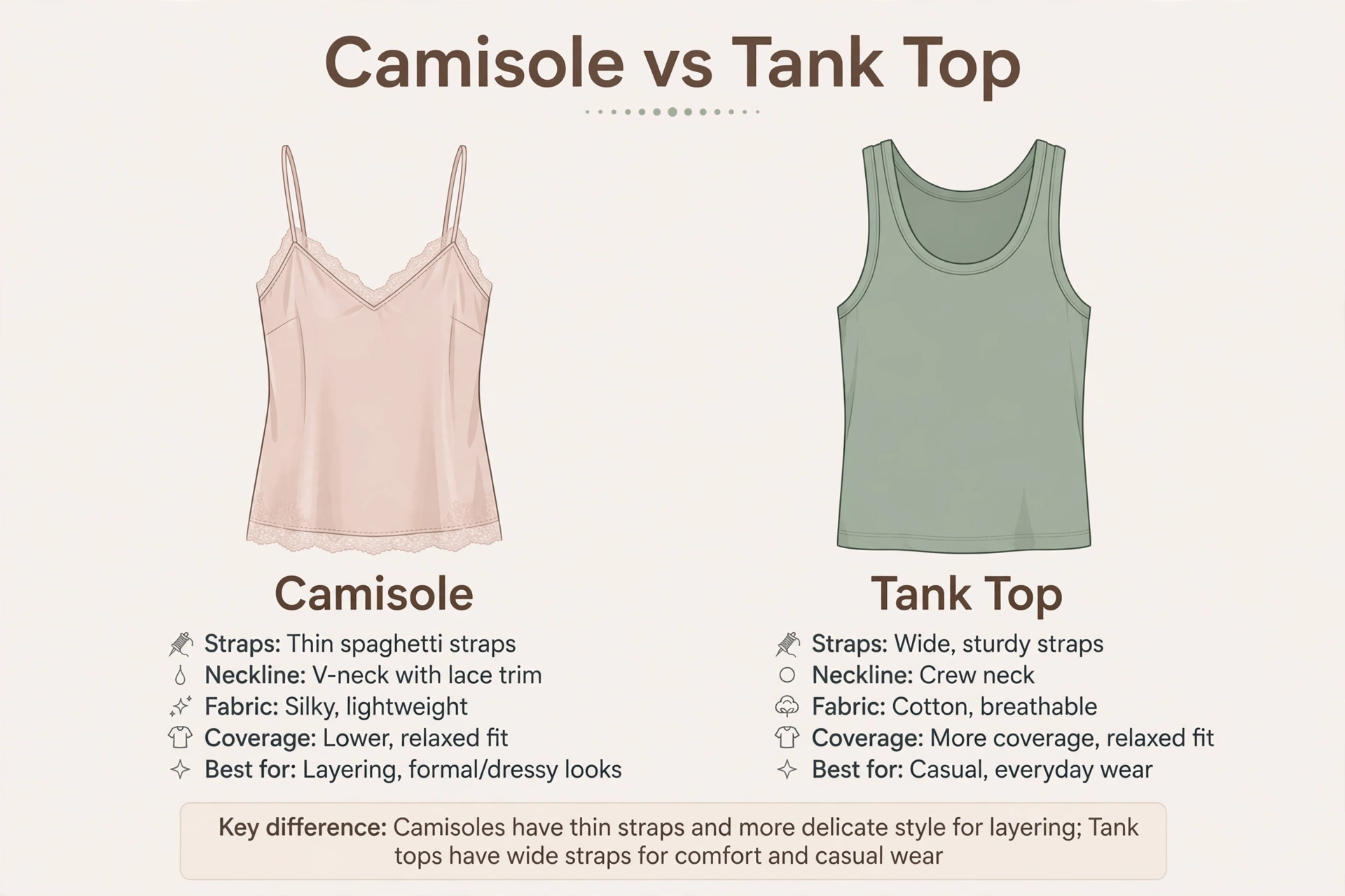 camisole meaning slang vs similar terms comparison chart