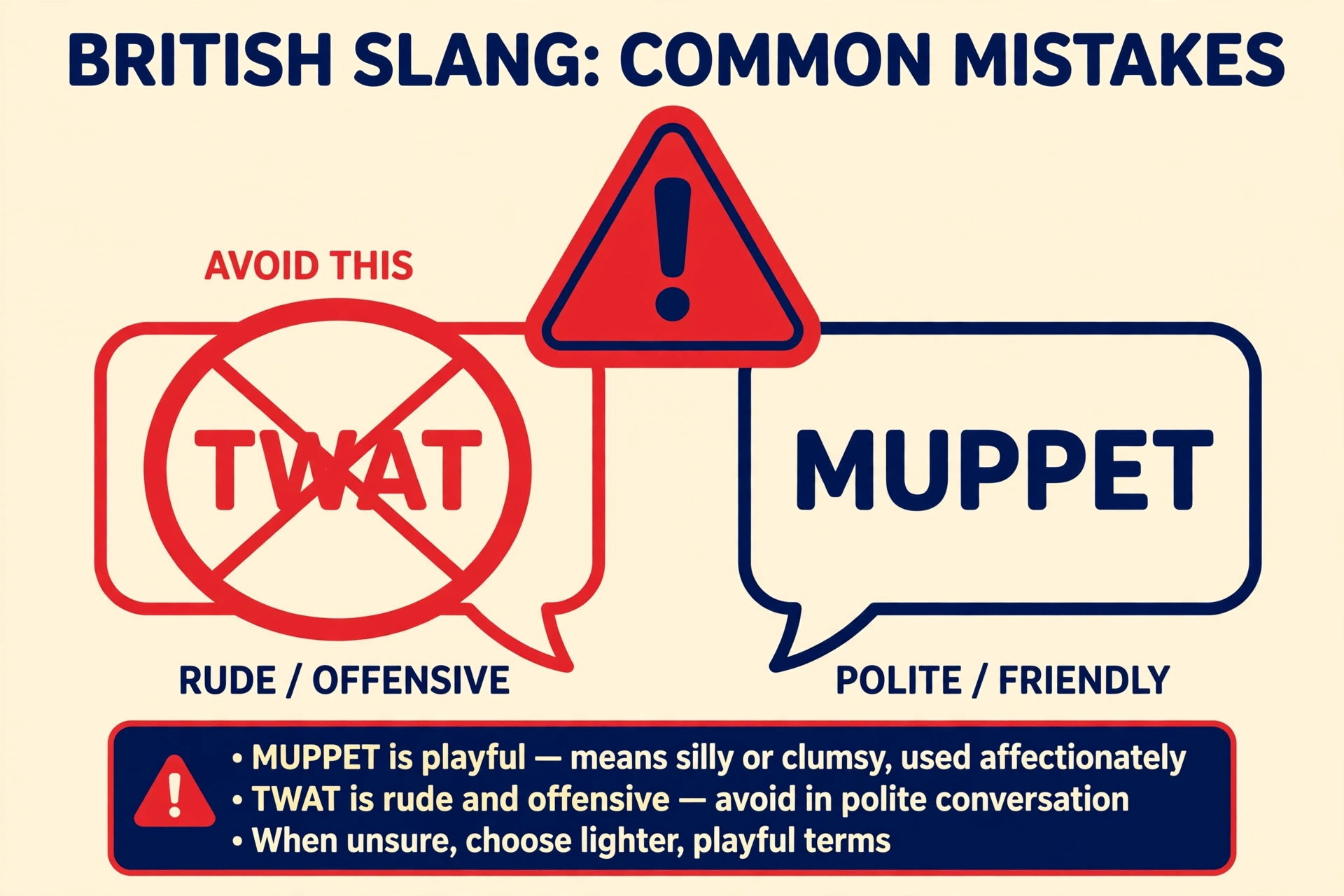 common mistakes when using british slang insults