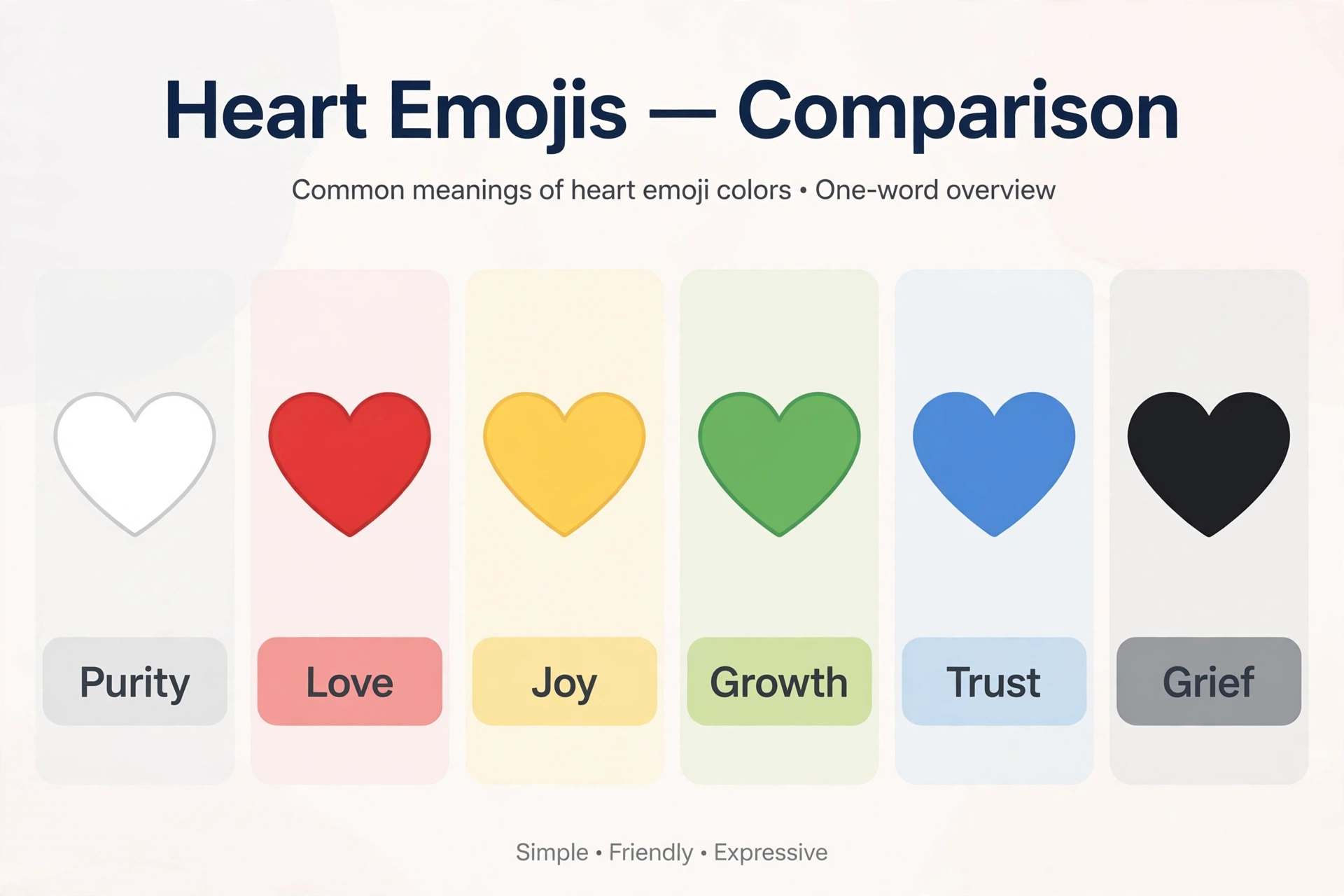 white heart emoji comparison with other heart emojis