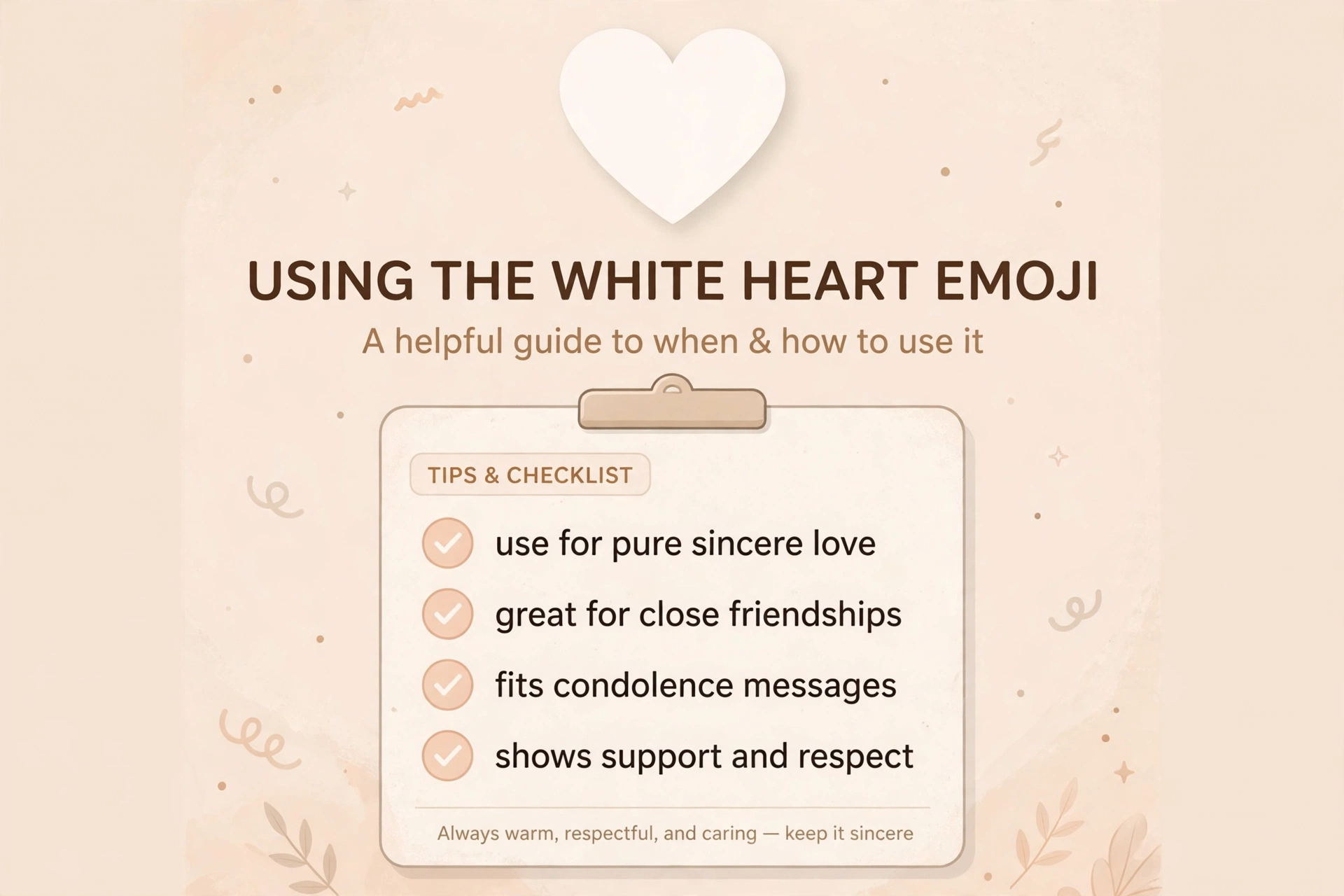 white heart emoji quick tips