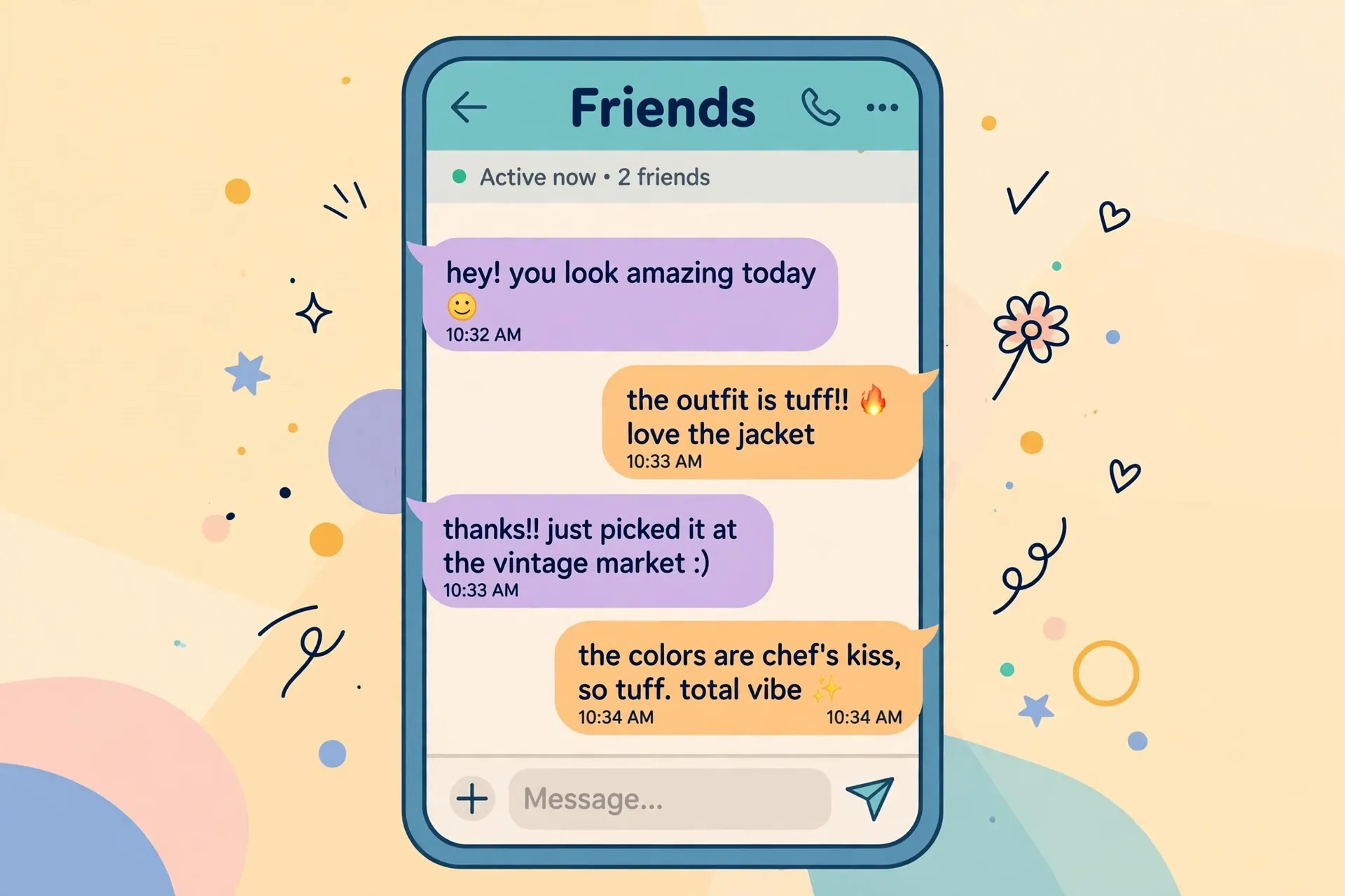 example chat using tuff meaning slang