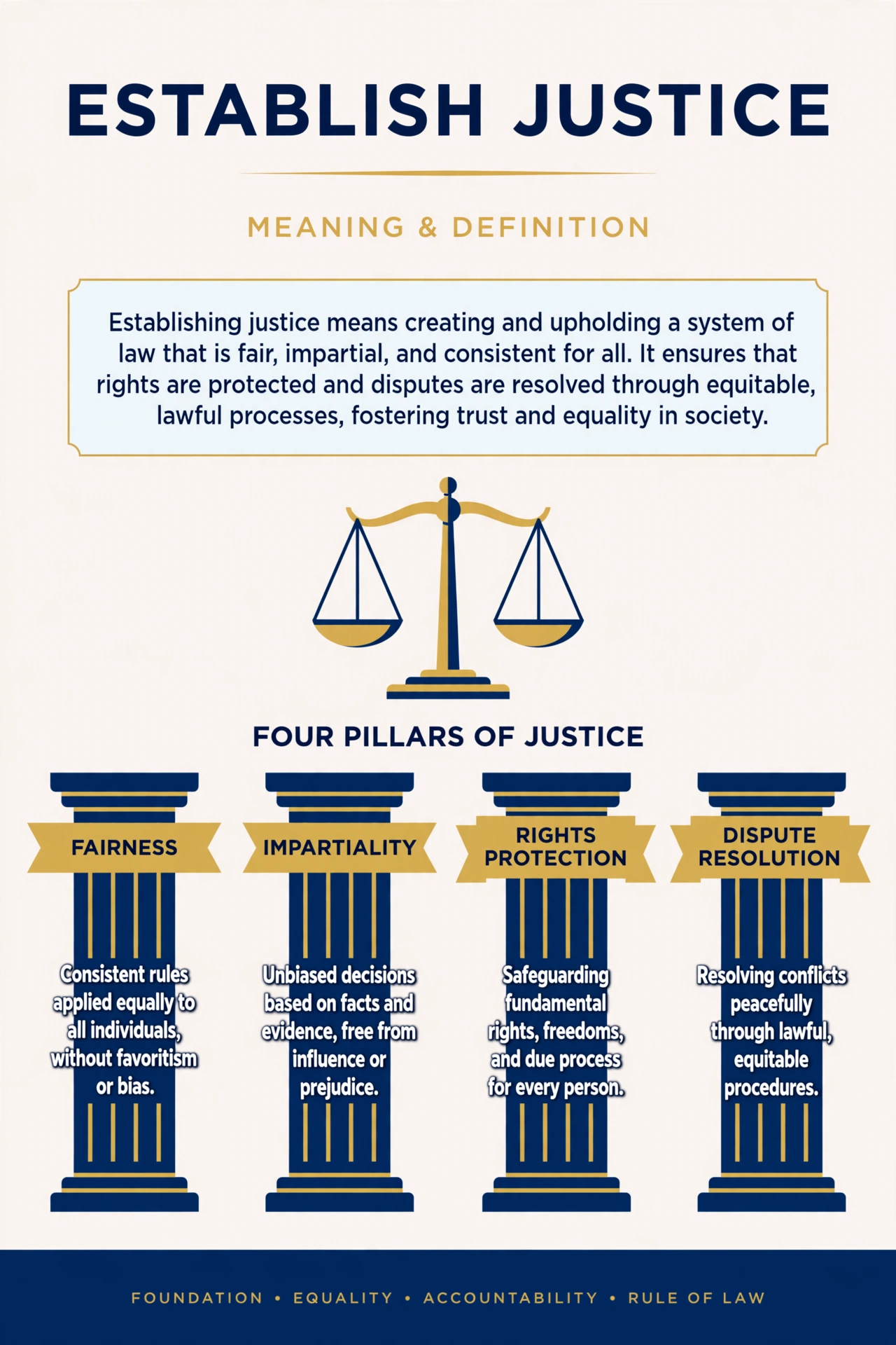 what does establish justice mean infographic