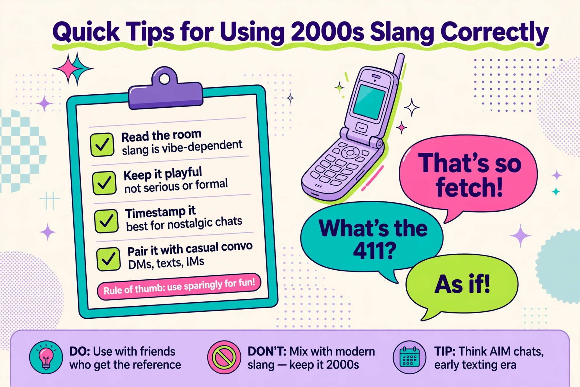 quick tips for using 2000s slang correctly