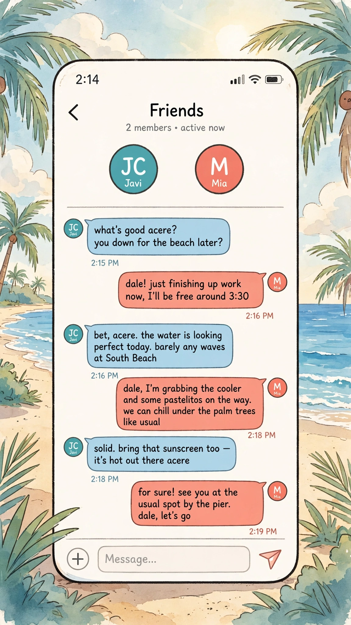 example chat using florida slang