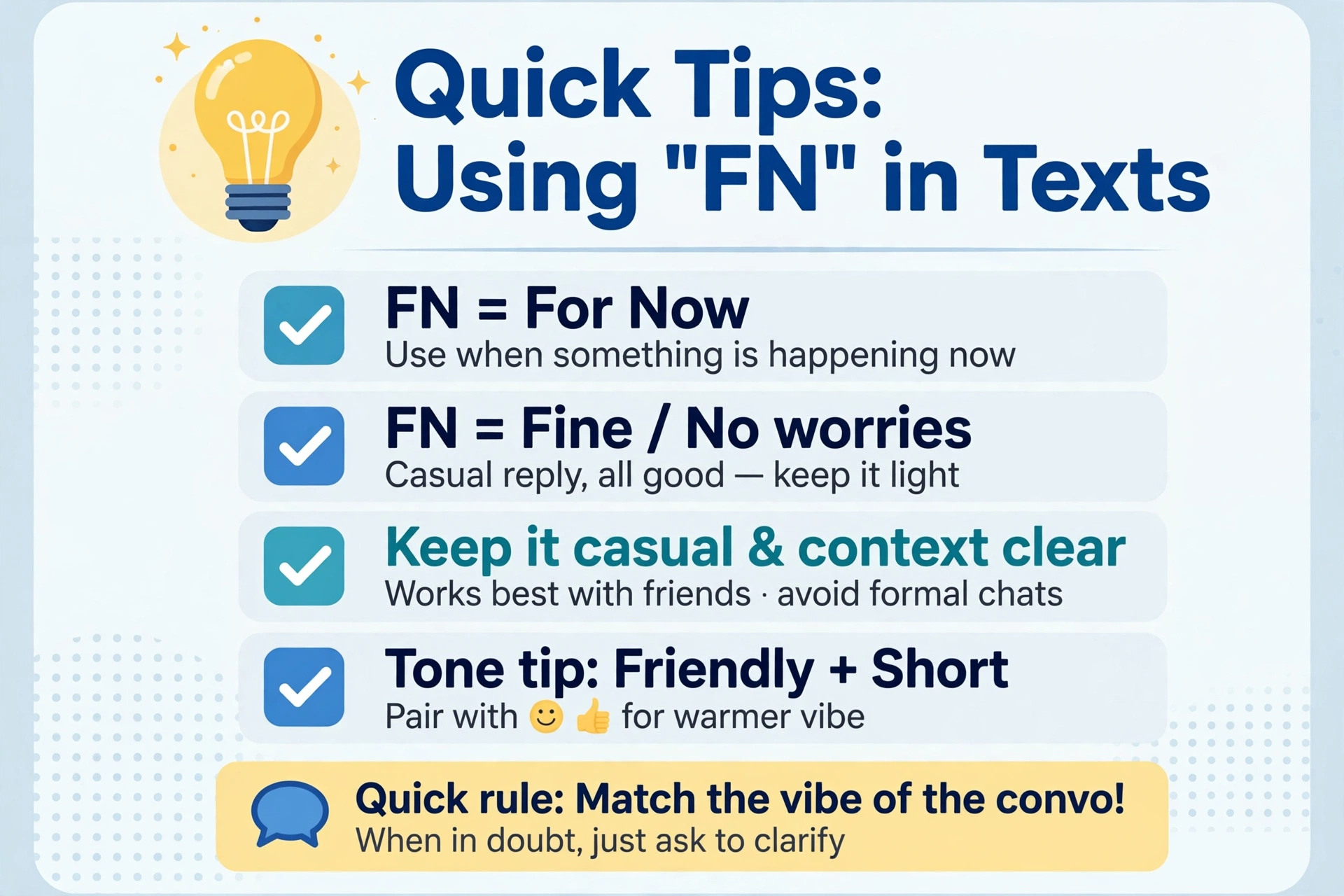 quick tips for using fn