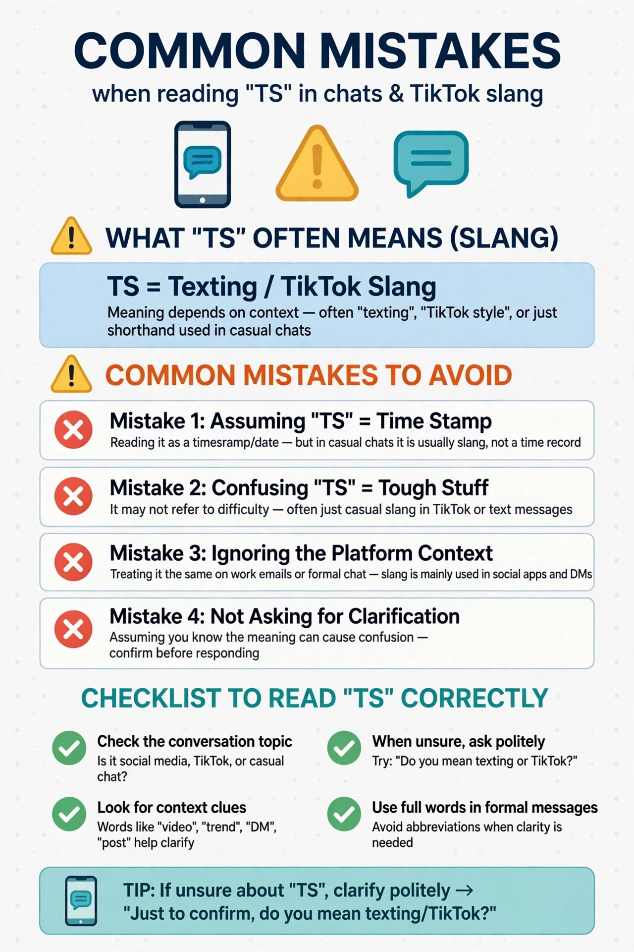 common mistakes when using ts meaning slang