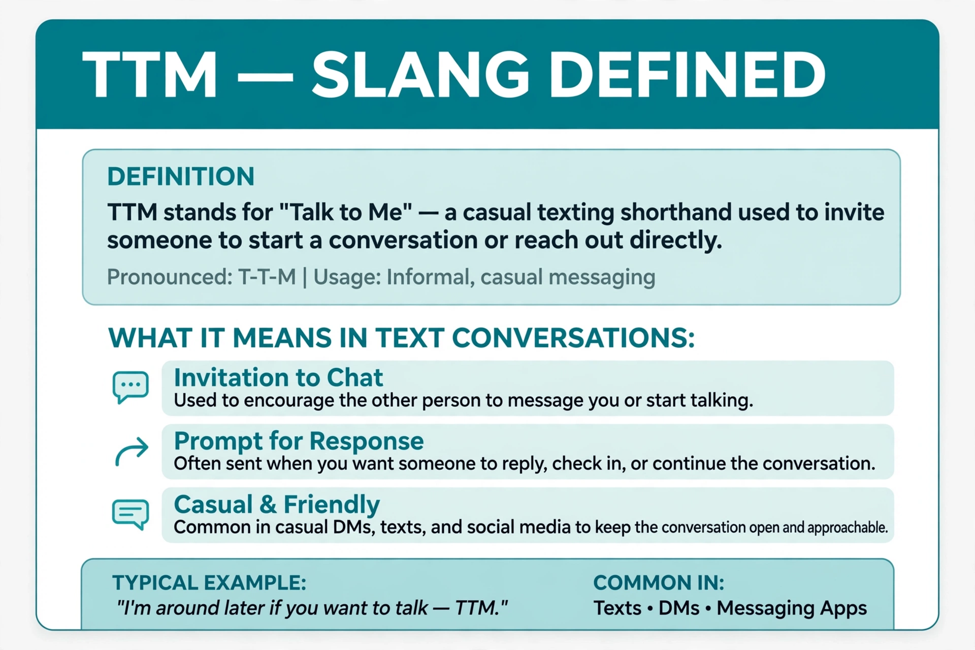 ttm meaning text infographic