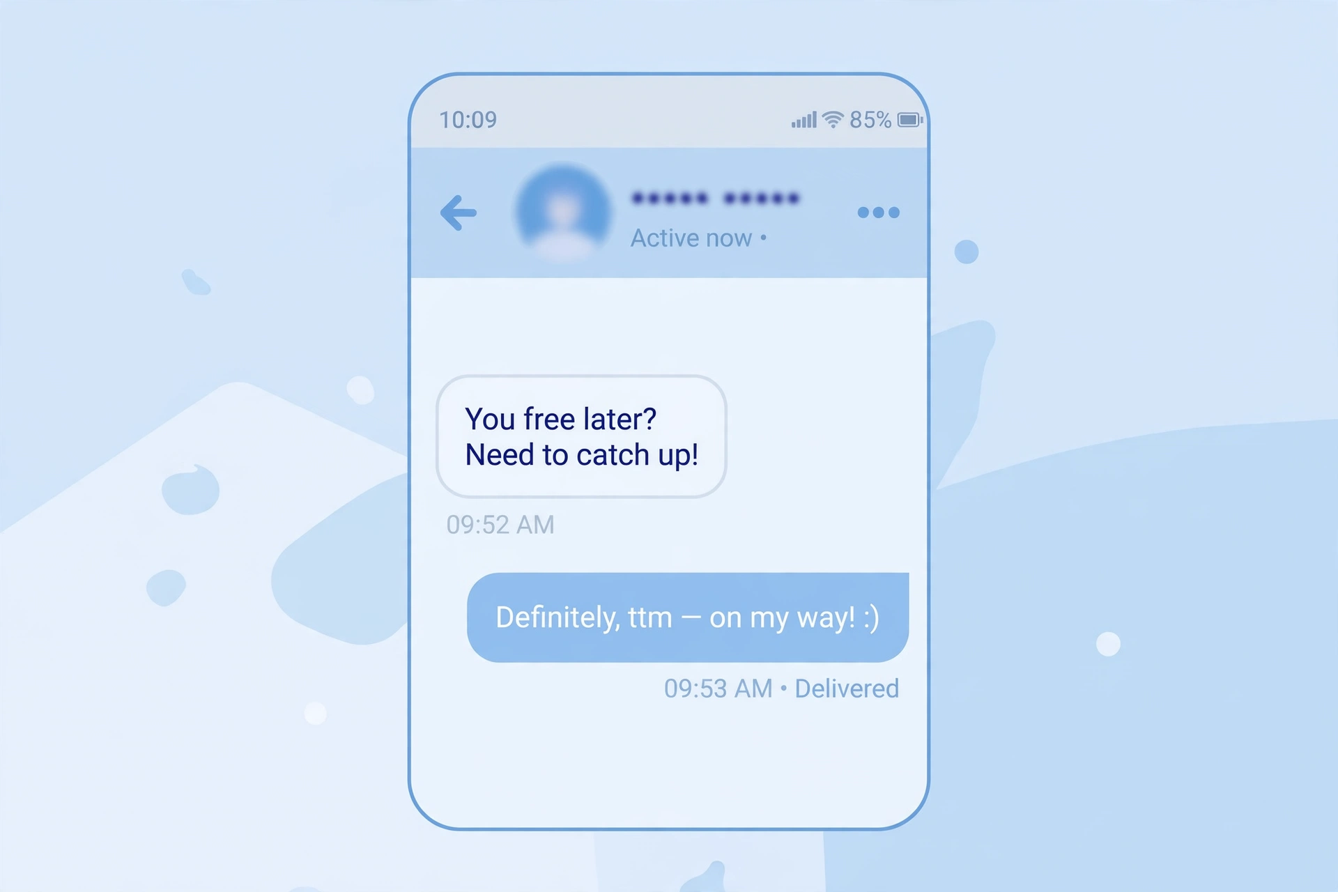 example chat using ttm
