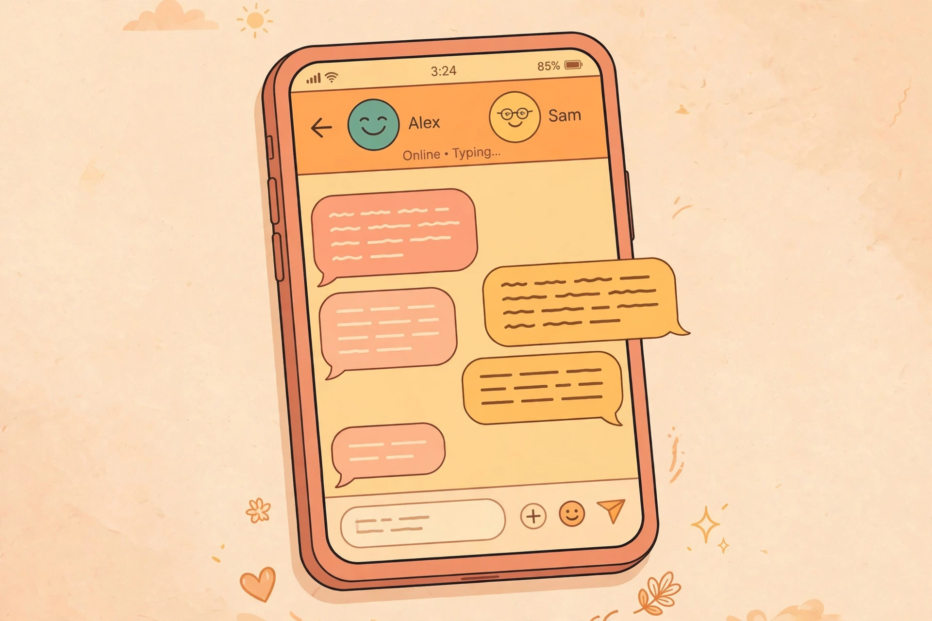 example chat using millennial slang