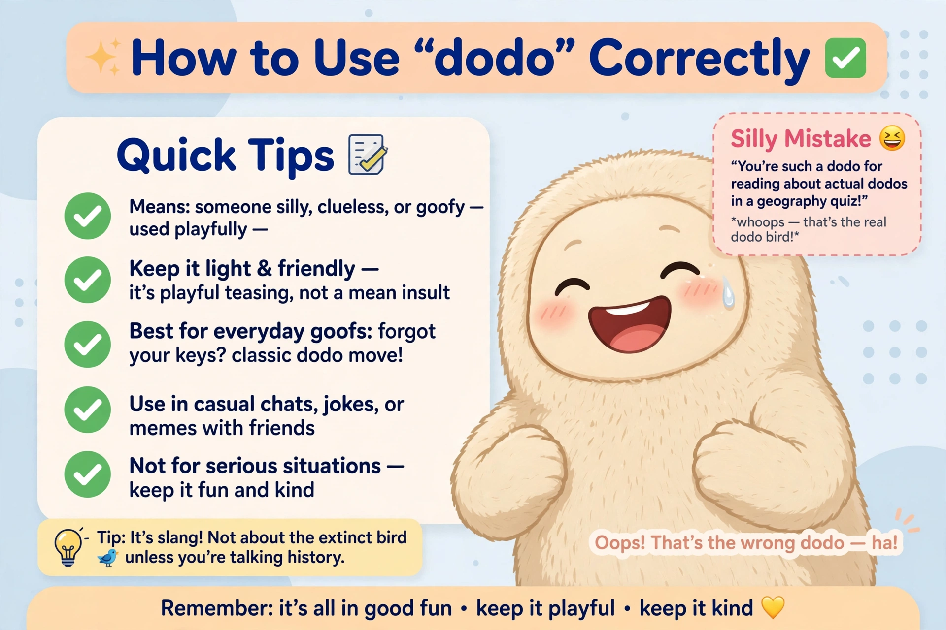 quick tips for using dodo meaning slang correctly