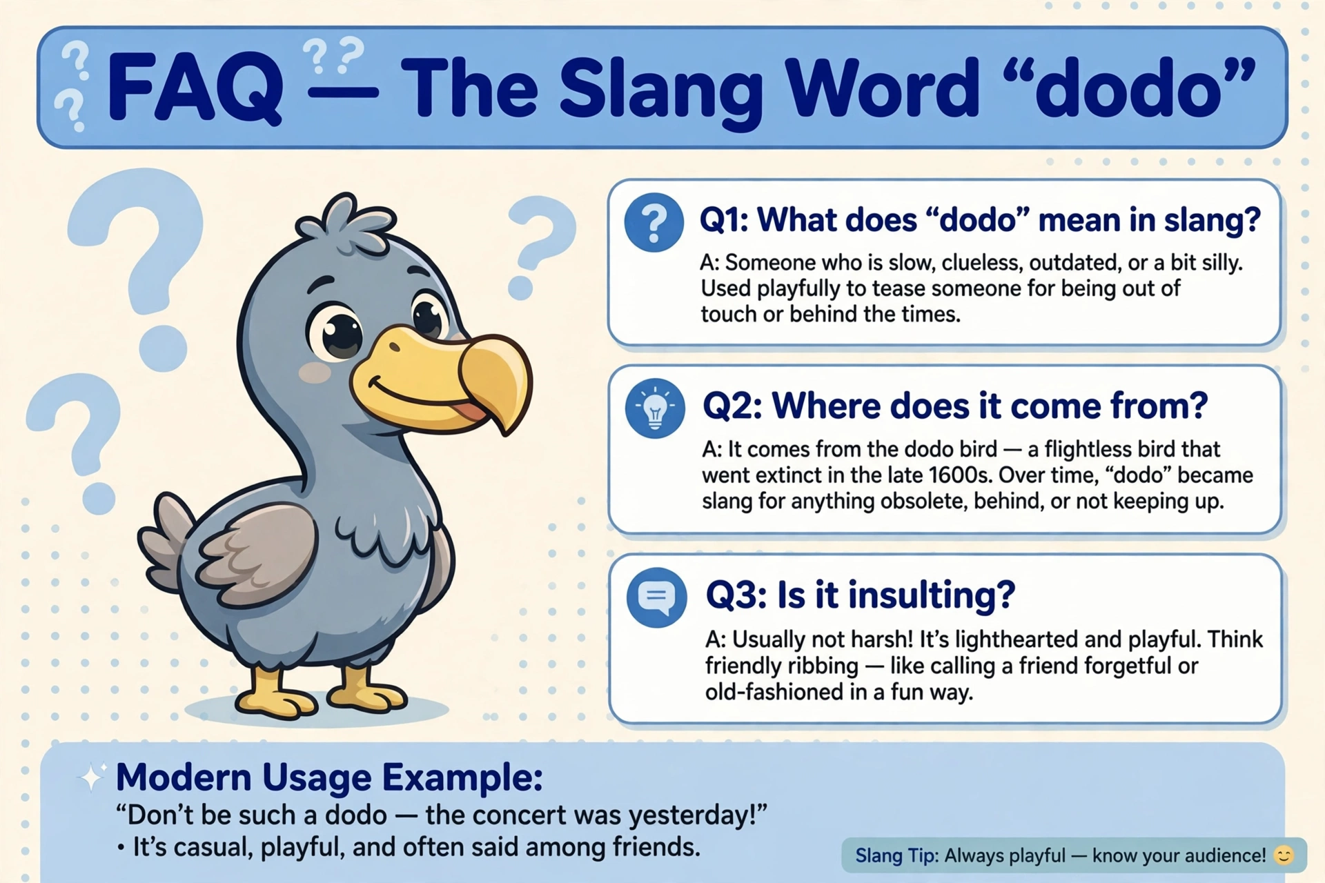 dodo meaning slang frequently asked questions