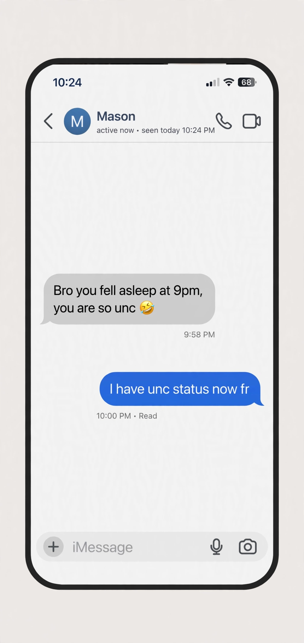 example chat using unc slang meaning