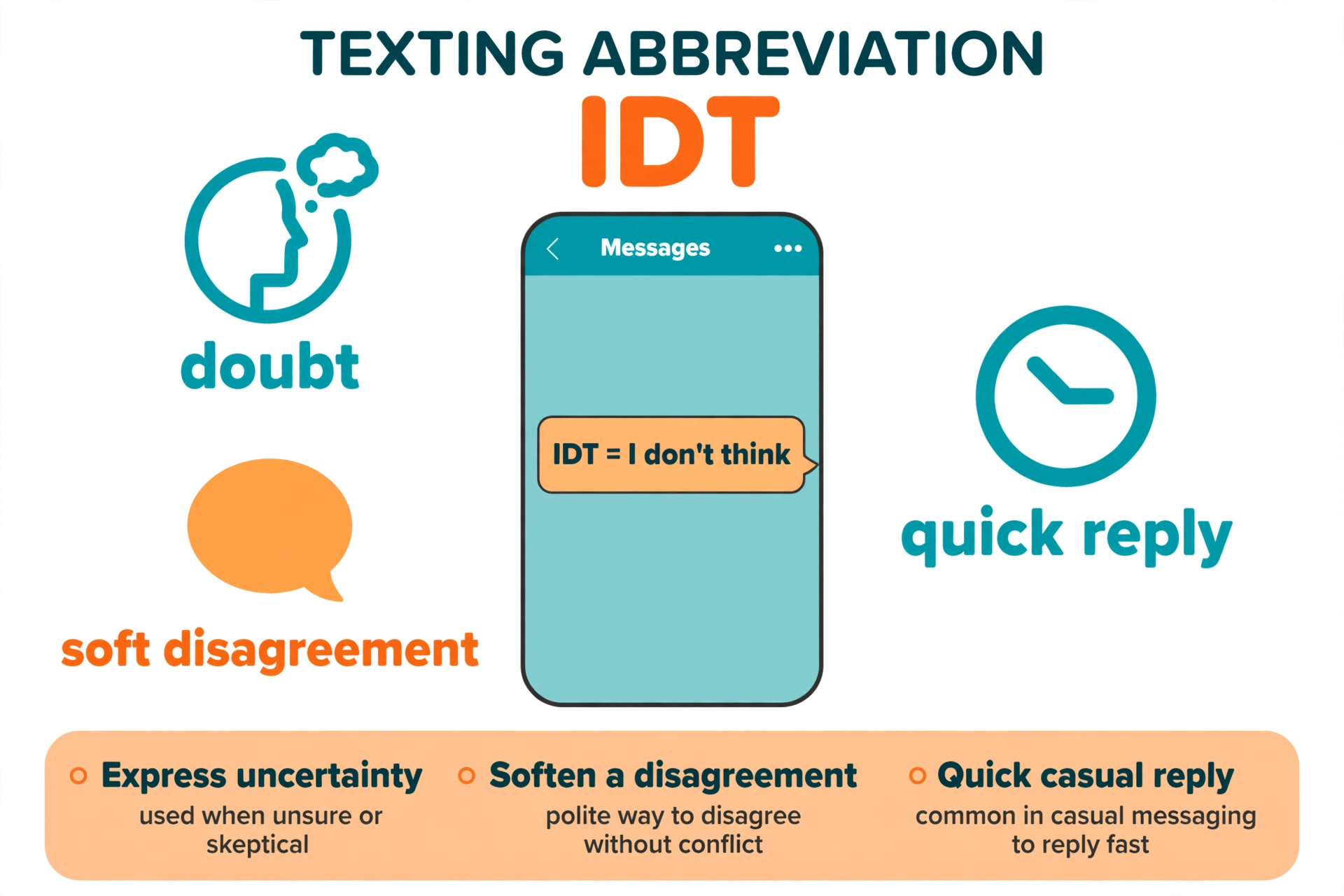 idt meaning in text definition infographic