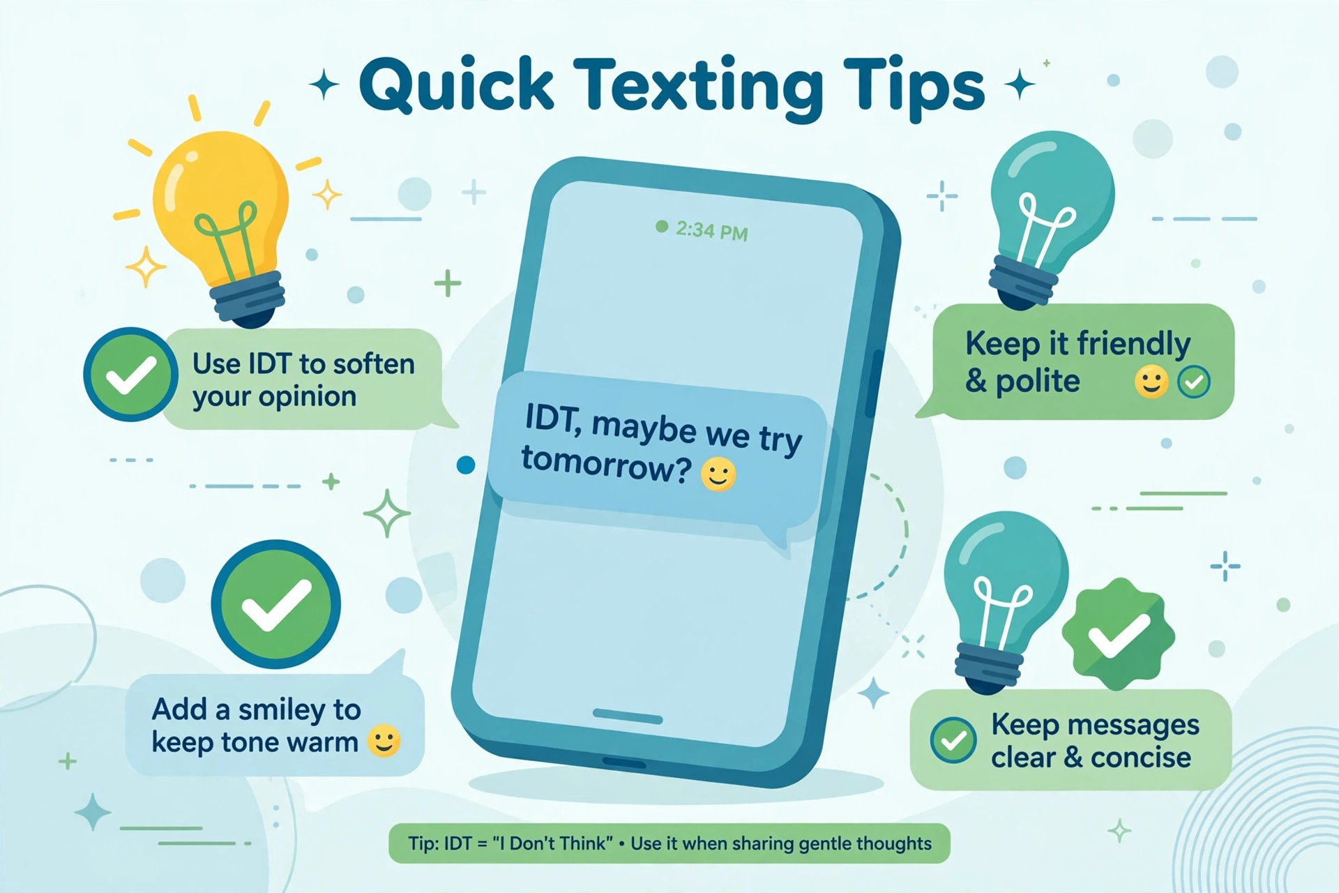 quick tips for using idt correctly