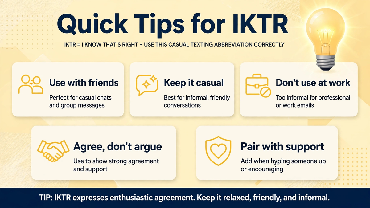 quick tips for using iktr correctly