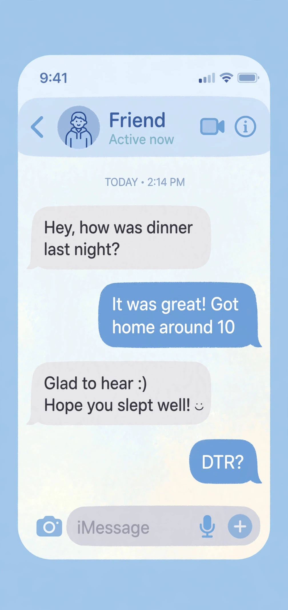 example chat using dtr