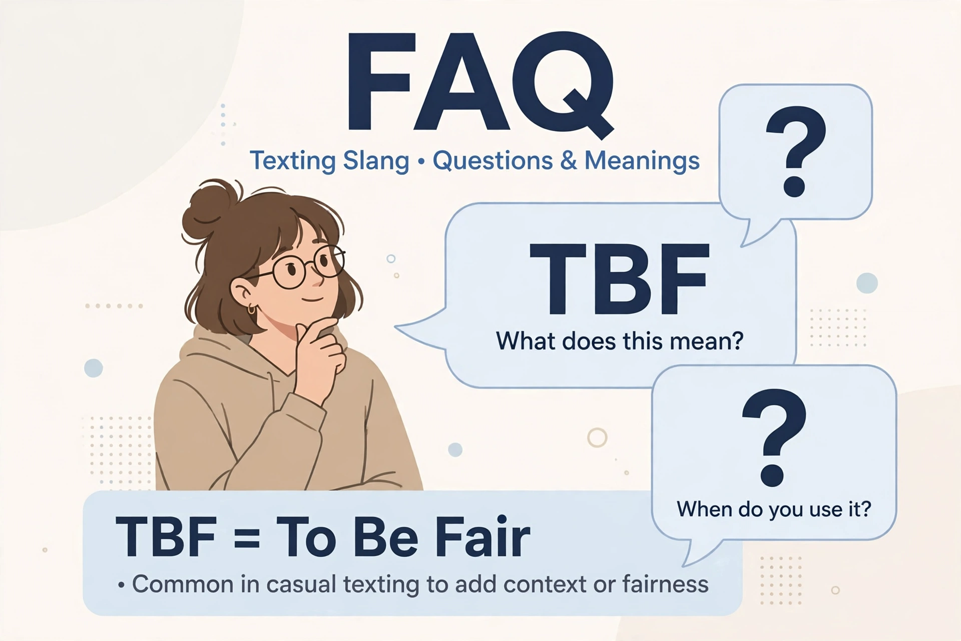 tbf meaning in text faq