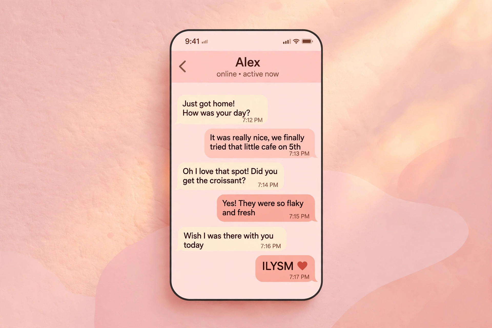 Example chat using ILYSM