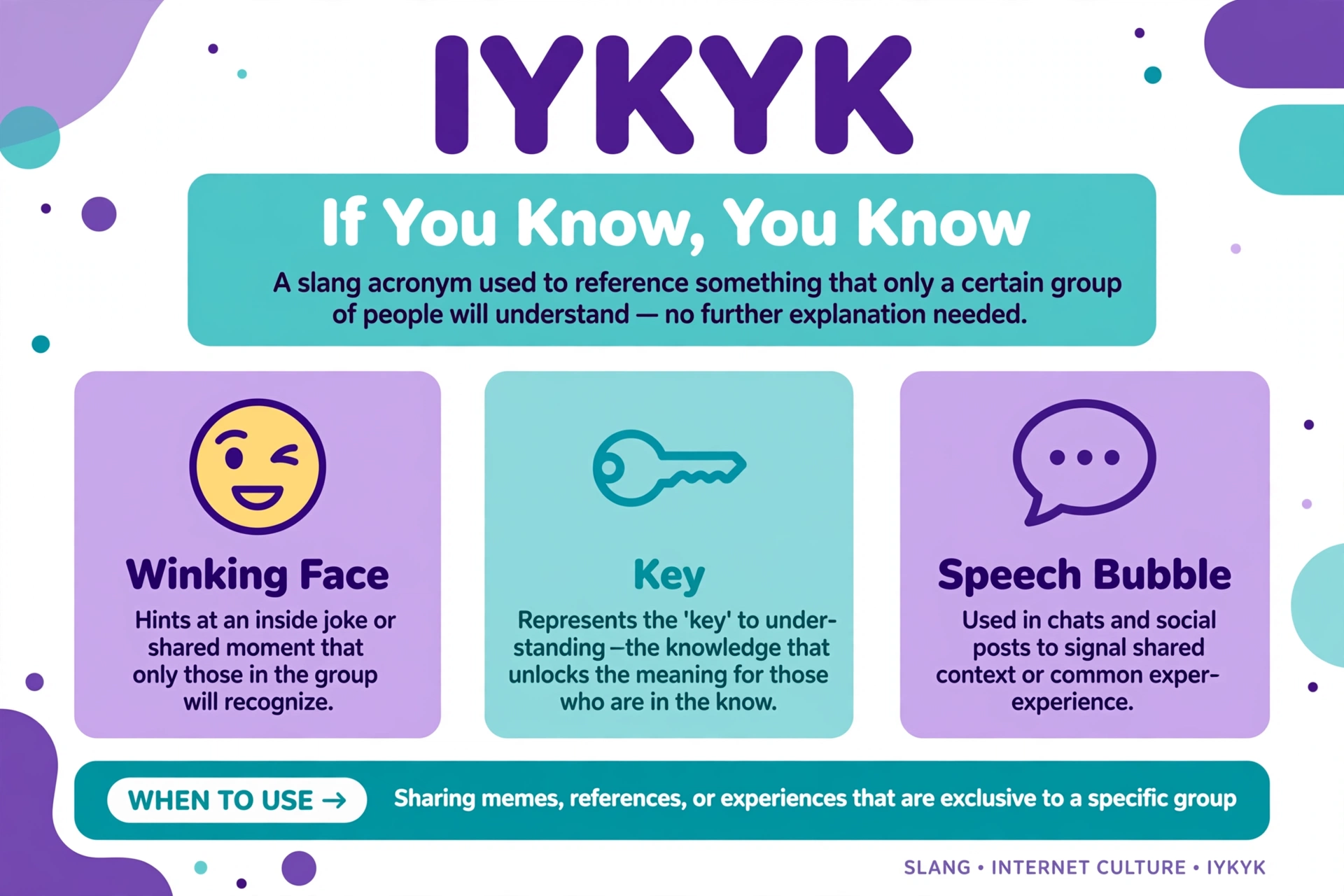 IYKYK meaning infographic