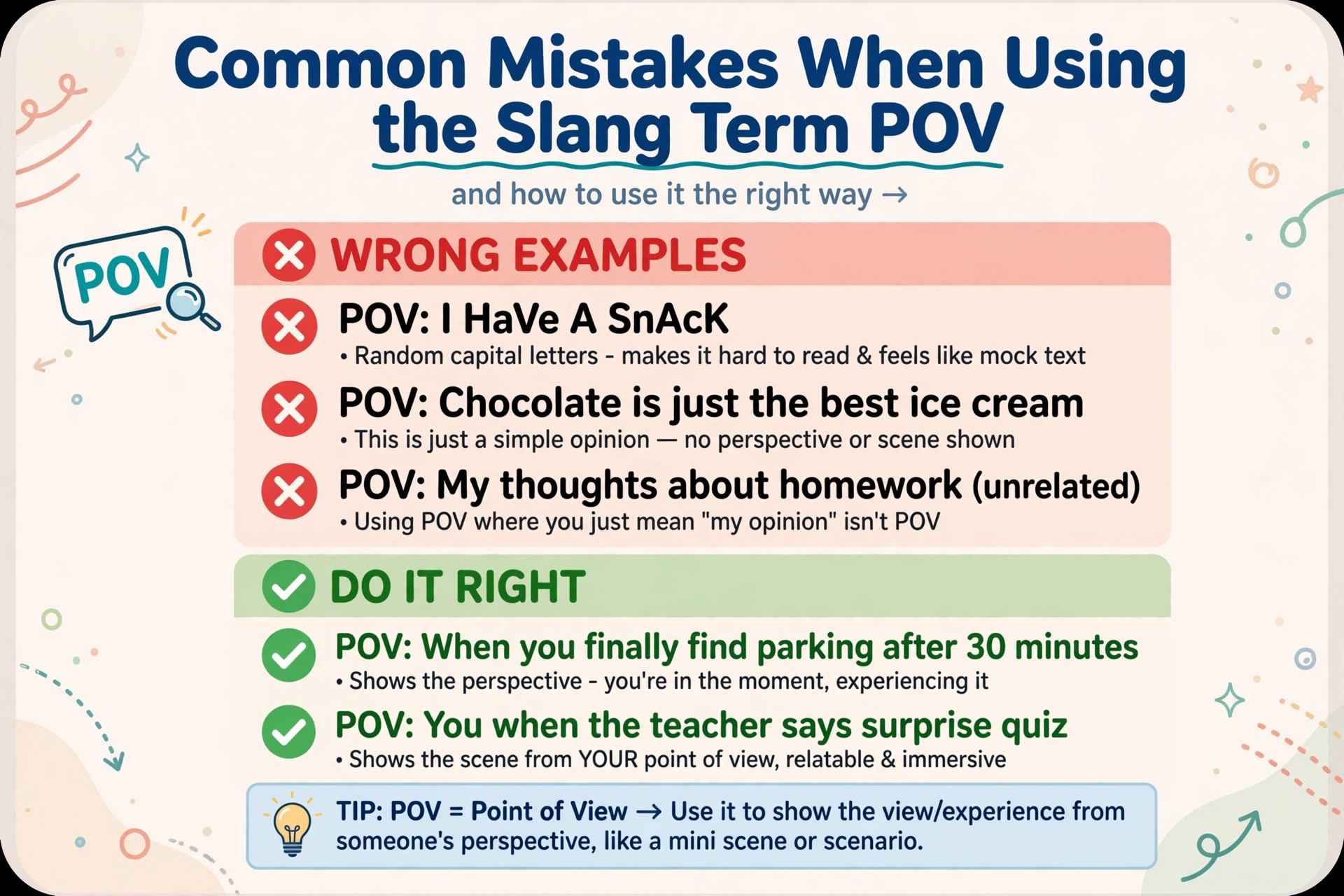 common pov mistakes