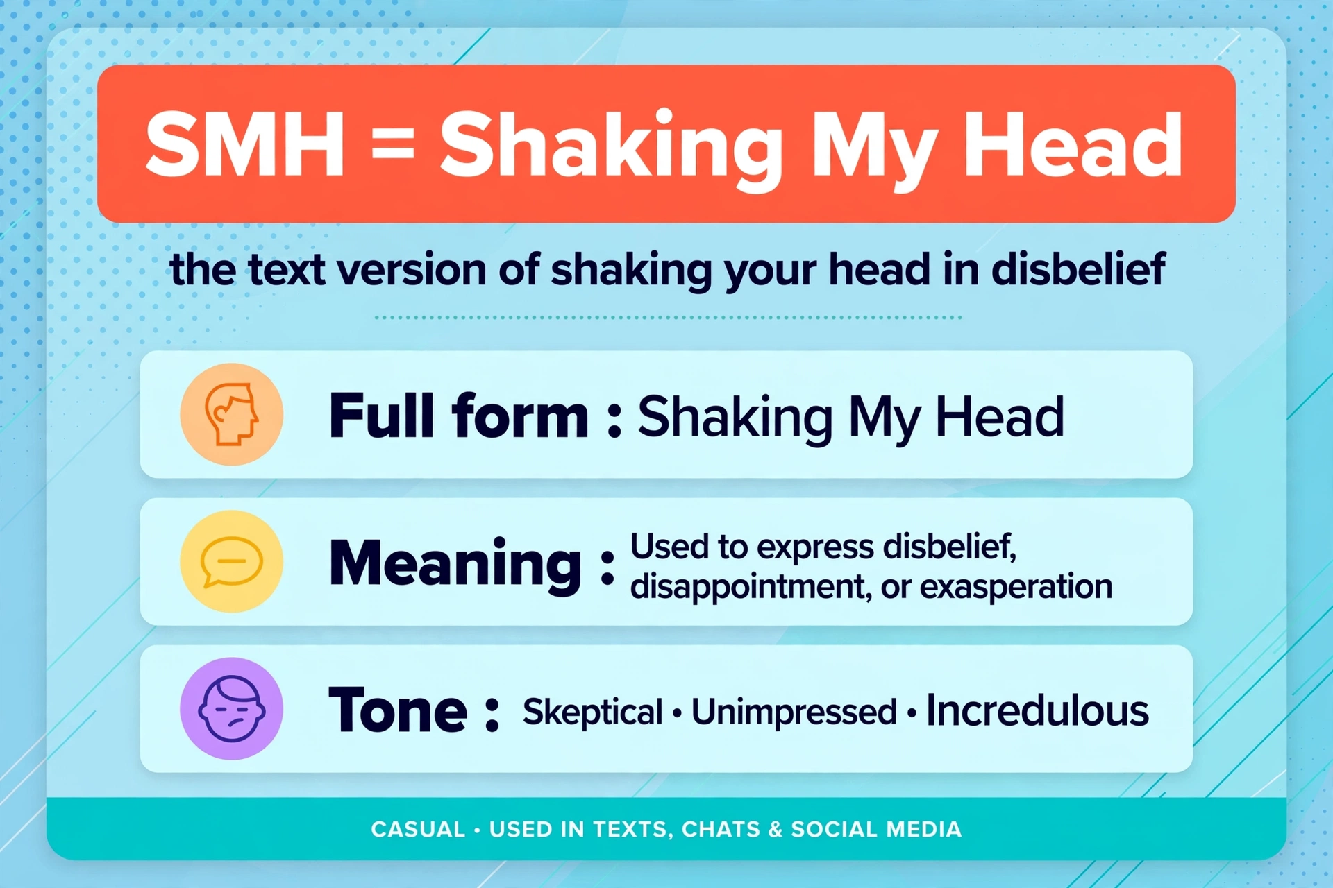 smh meaning in text definition infographic