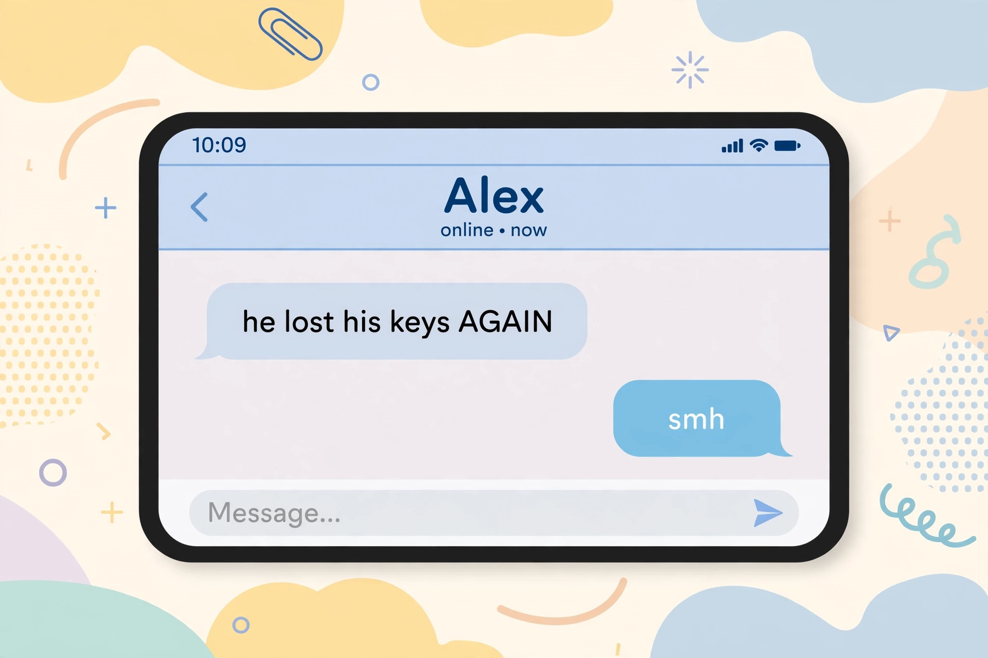 example chat conversation using smh