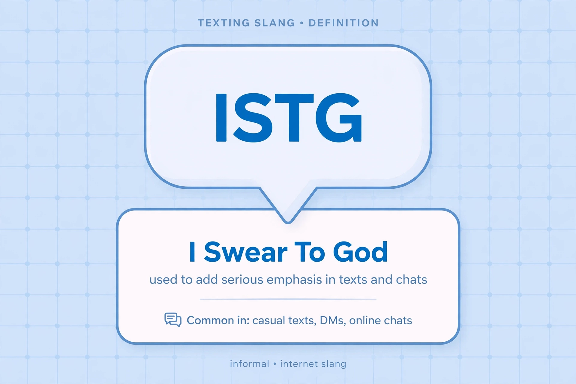 istg meaning in text definition infographic