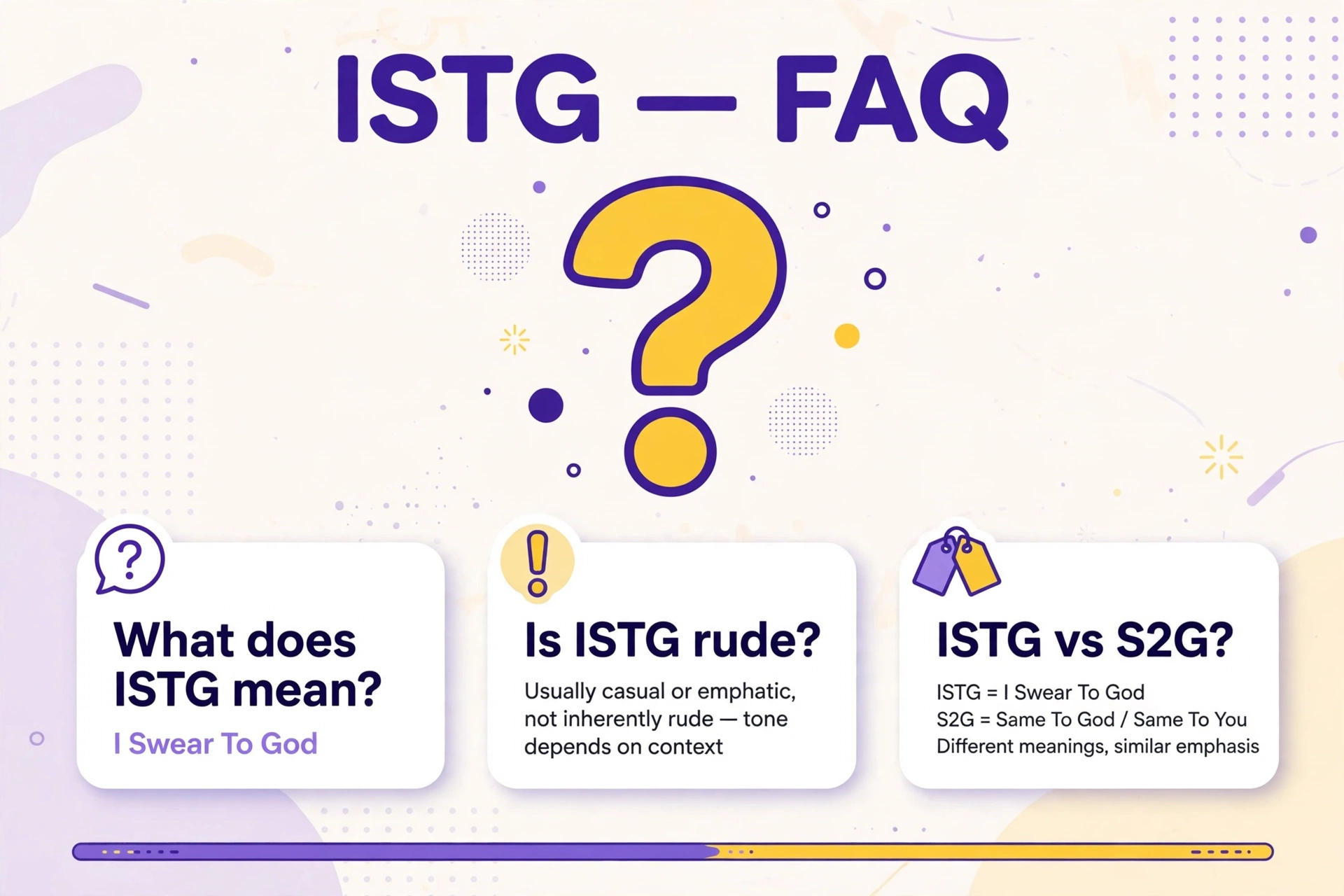 istg meaning in text faq questions