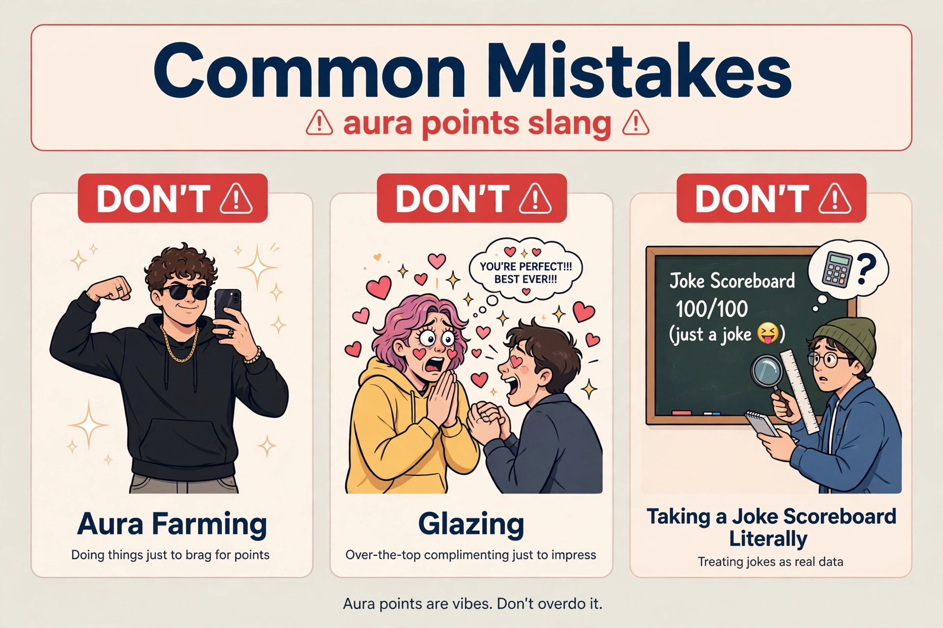 common mistakes when using aura points slang