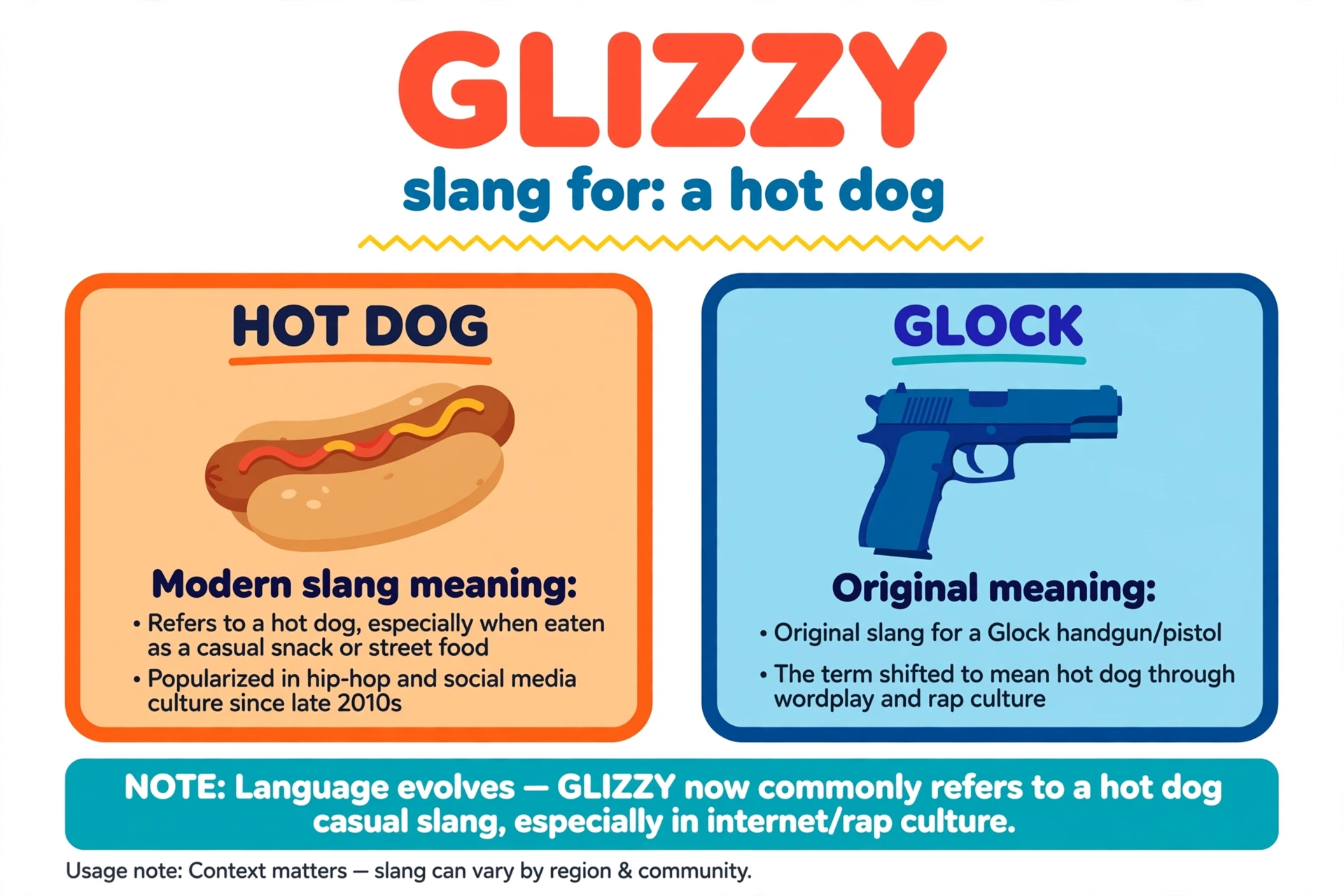 glizzy meaning infographic