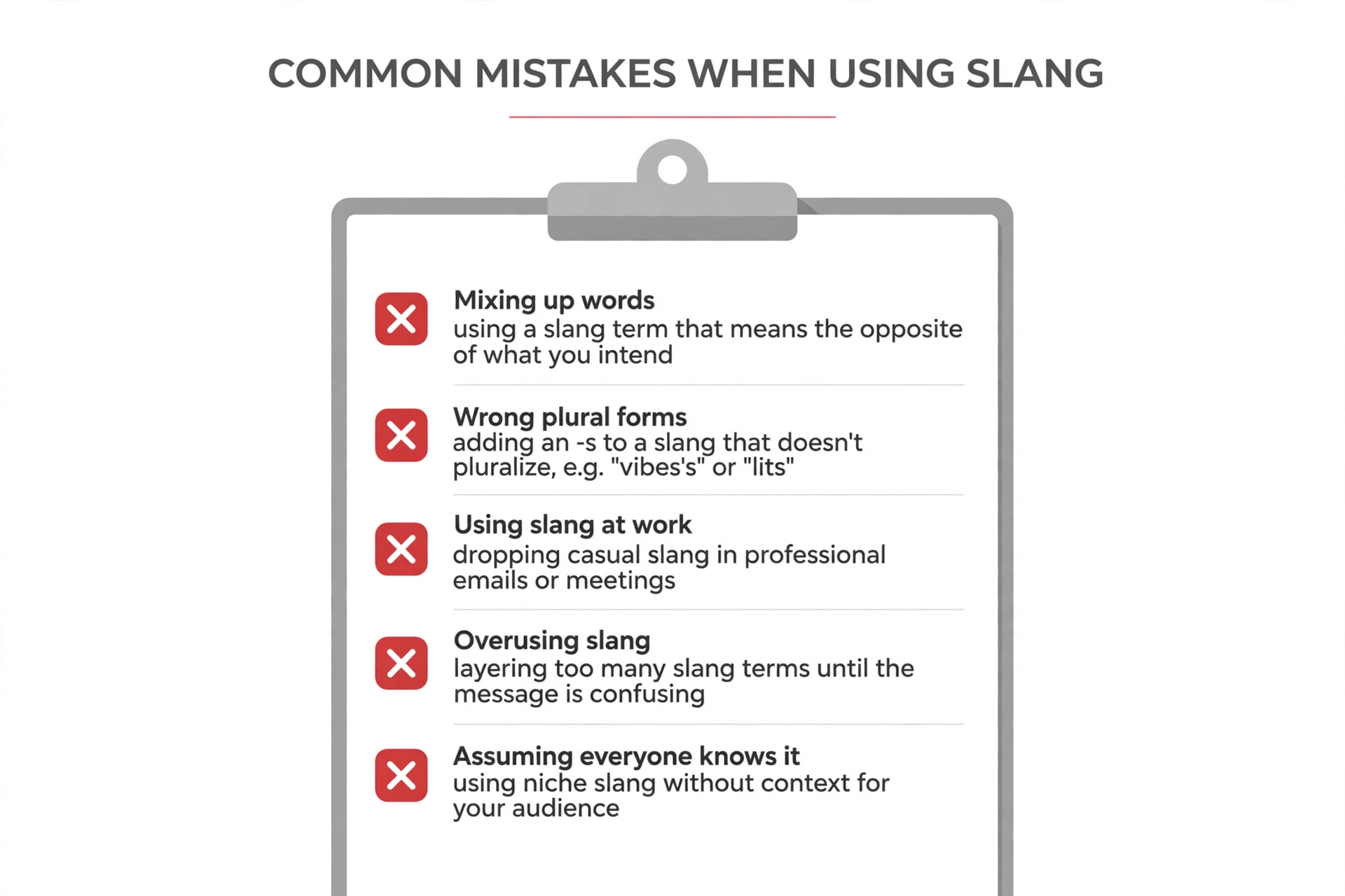 opp meaning slang common mistakes