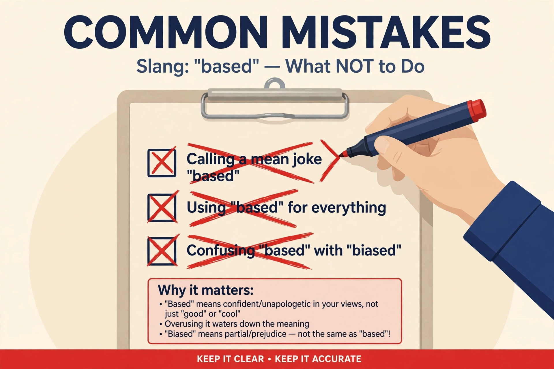 common mistakes when using based slang