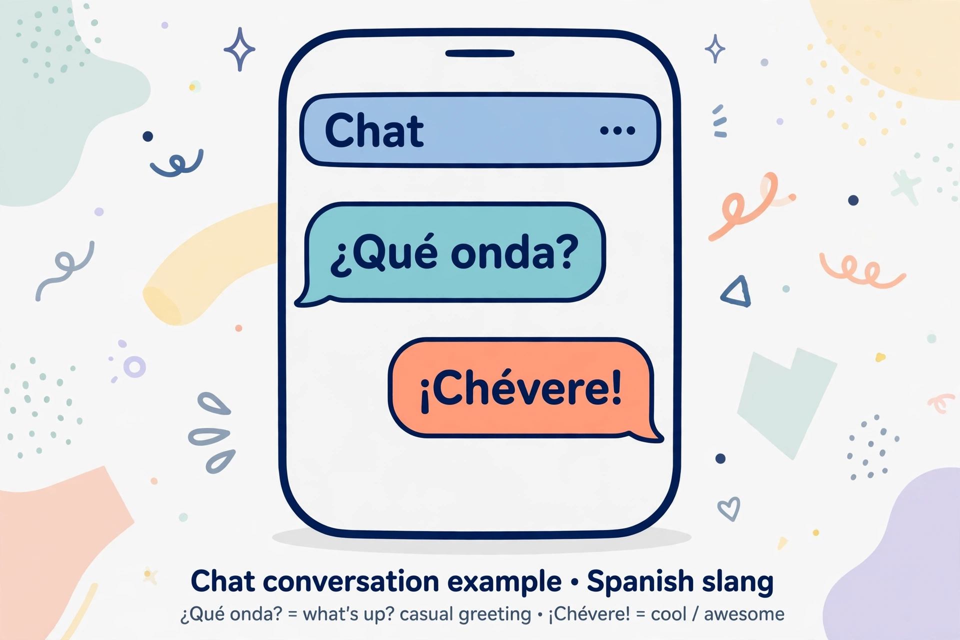 example chat using spanish slang