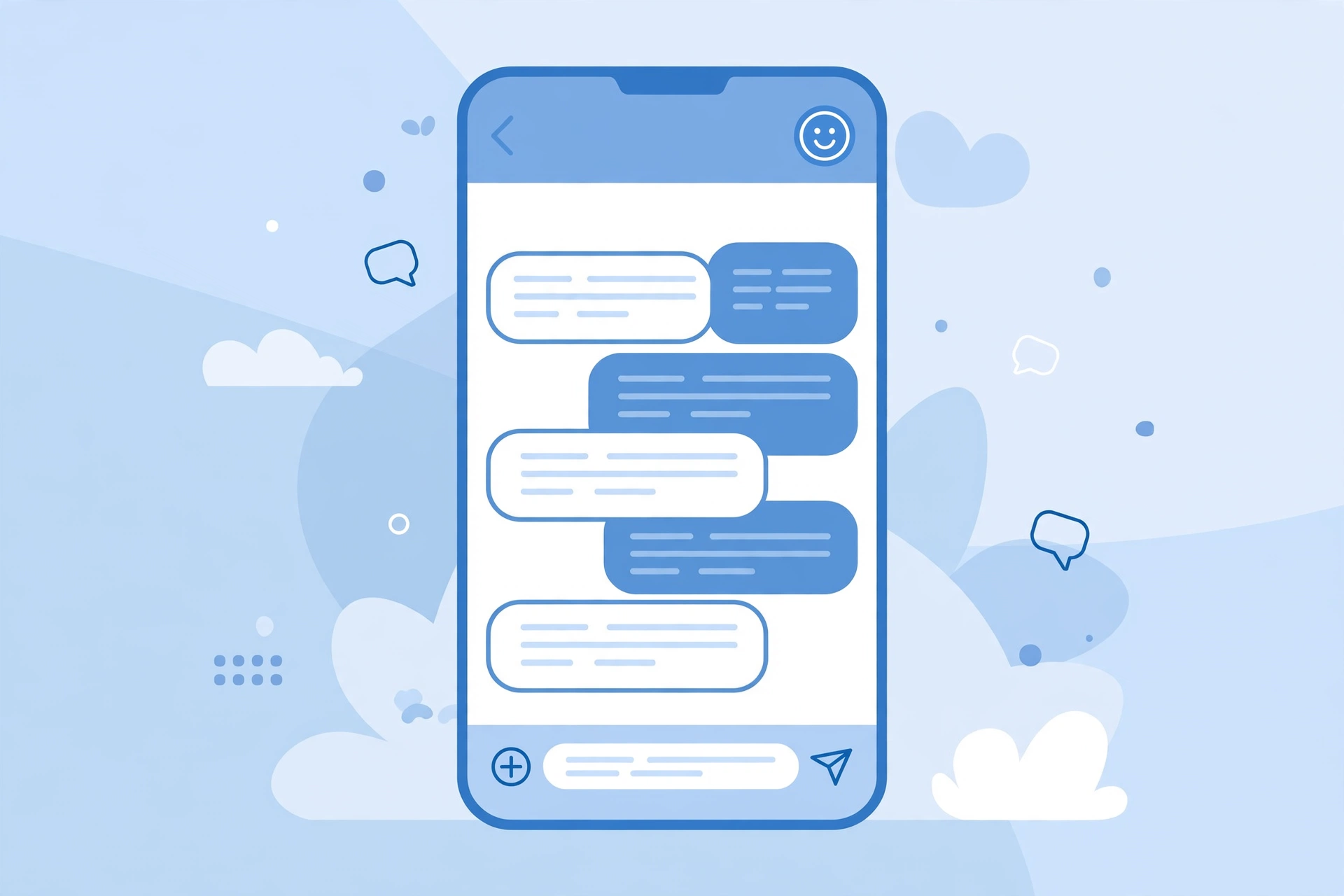 Example chat conversation using TM to mean tomorrow
